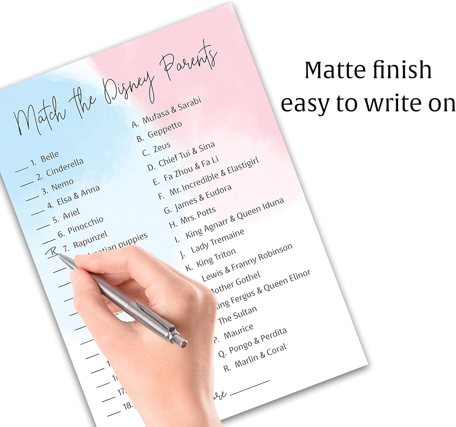 GENDER NEUTRAL Baby Shower Game — DISNEY PARENT MATCH Game — Pack of 25 — PURPLE Elephant Baby Shower Game, Match Famous Disney Parents Fun Shower Activity, Disney Star Kids Match Game, SKU G752-DPM