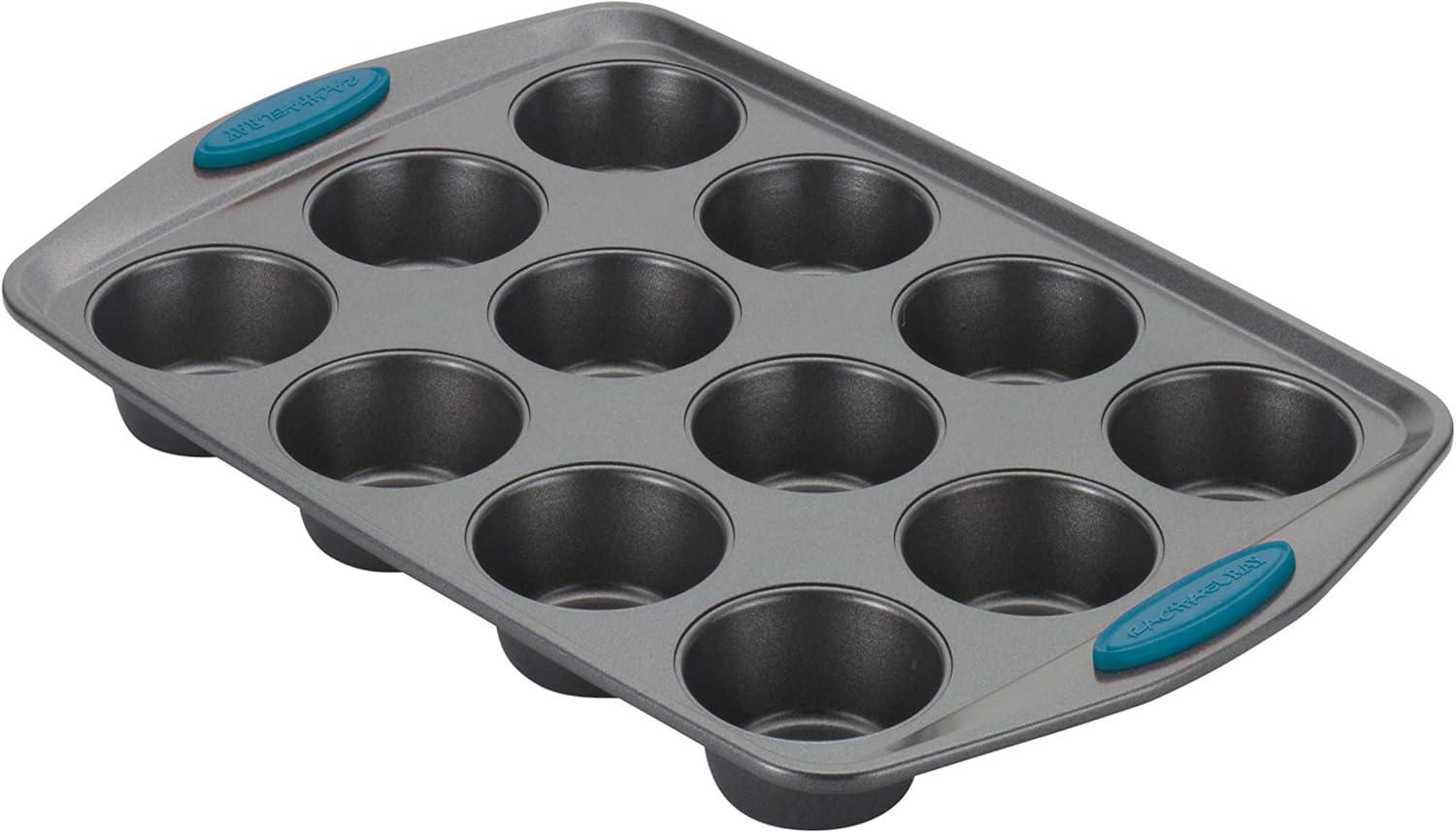 Gray Non-Stick 12-Cup Oven-Safe Muffin and Cupcake Pan