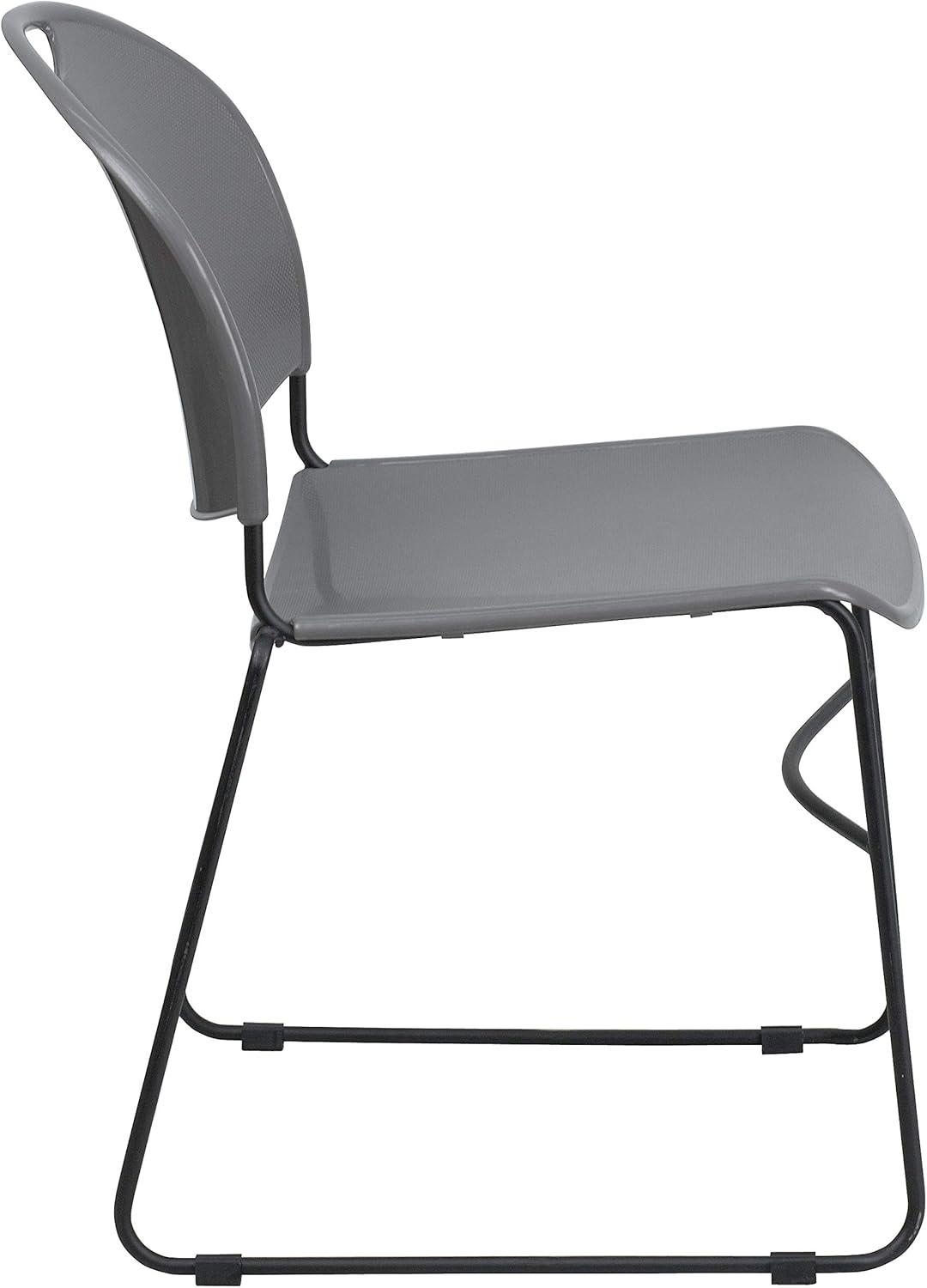 Flash Furniture Gaea 880 lb. Capacity Ultra-Compact Stack Chair with Metal Frame