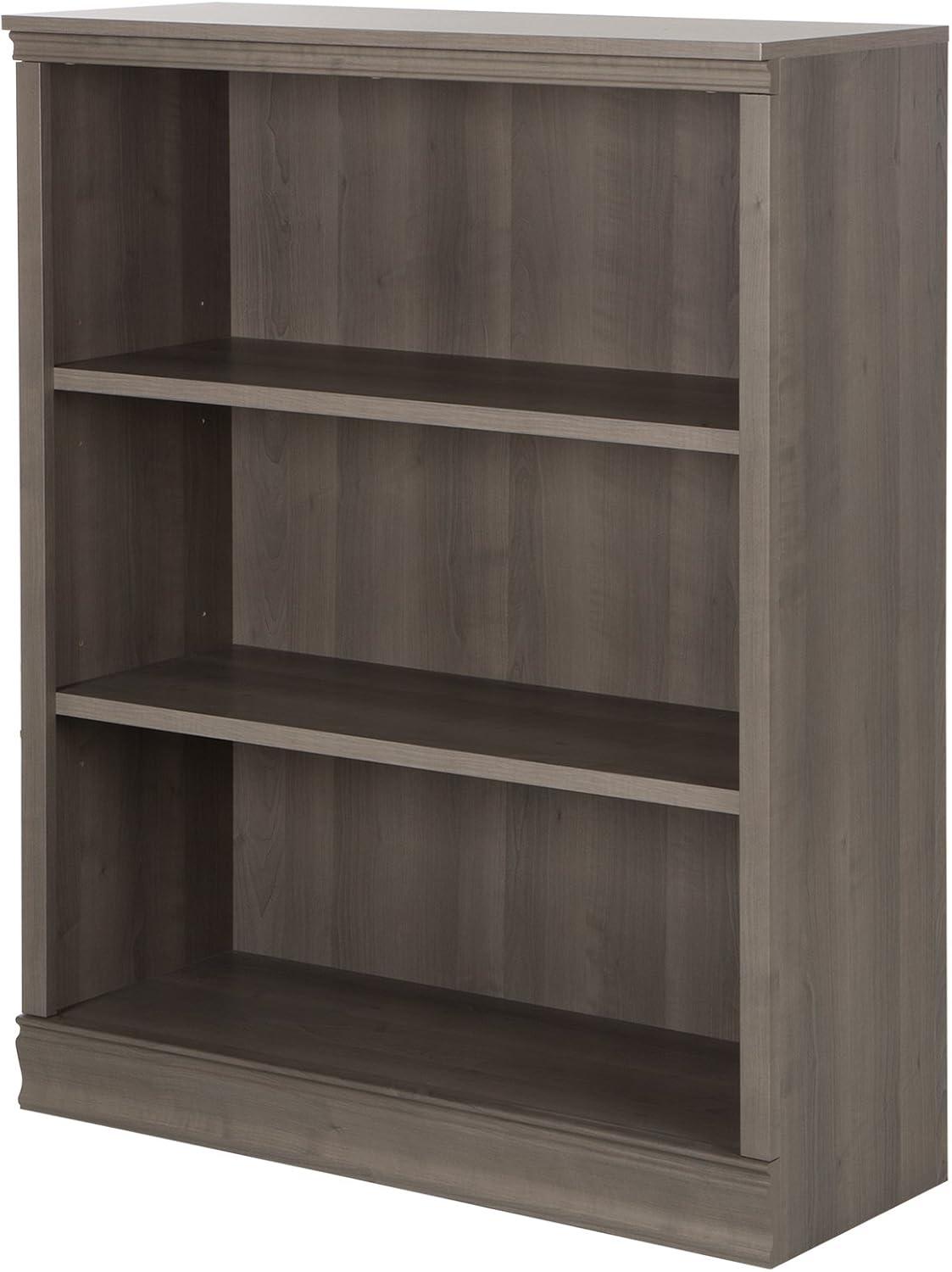 45" Morgan 3 Shelf Bookcase Gray Maple - South Shore