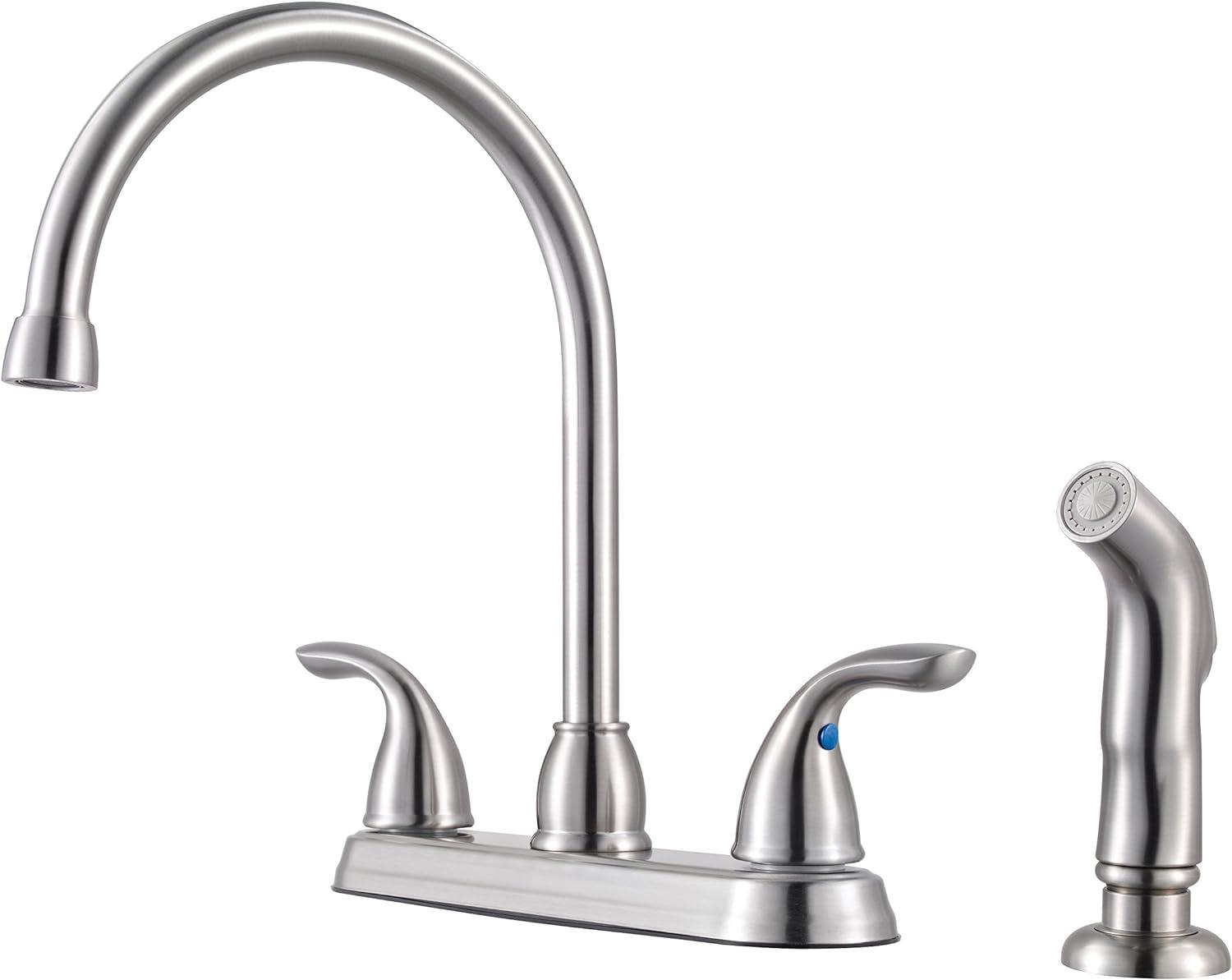 Stainless Steel High Arc Kitchen Faucet with Pull-out Spray