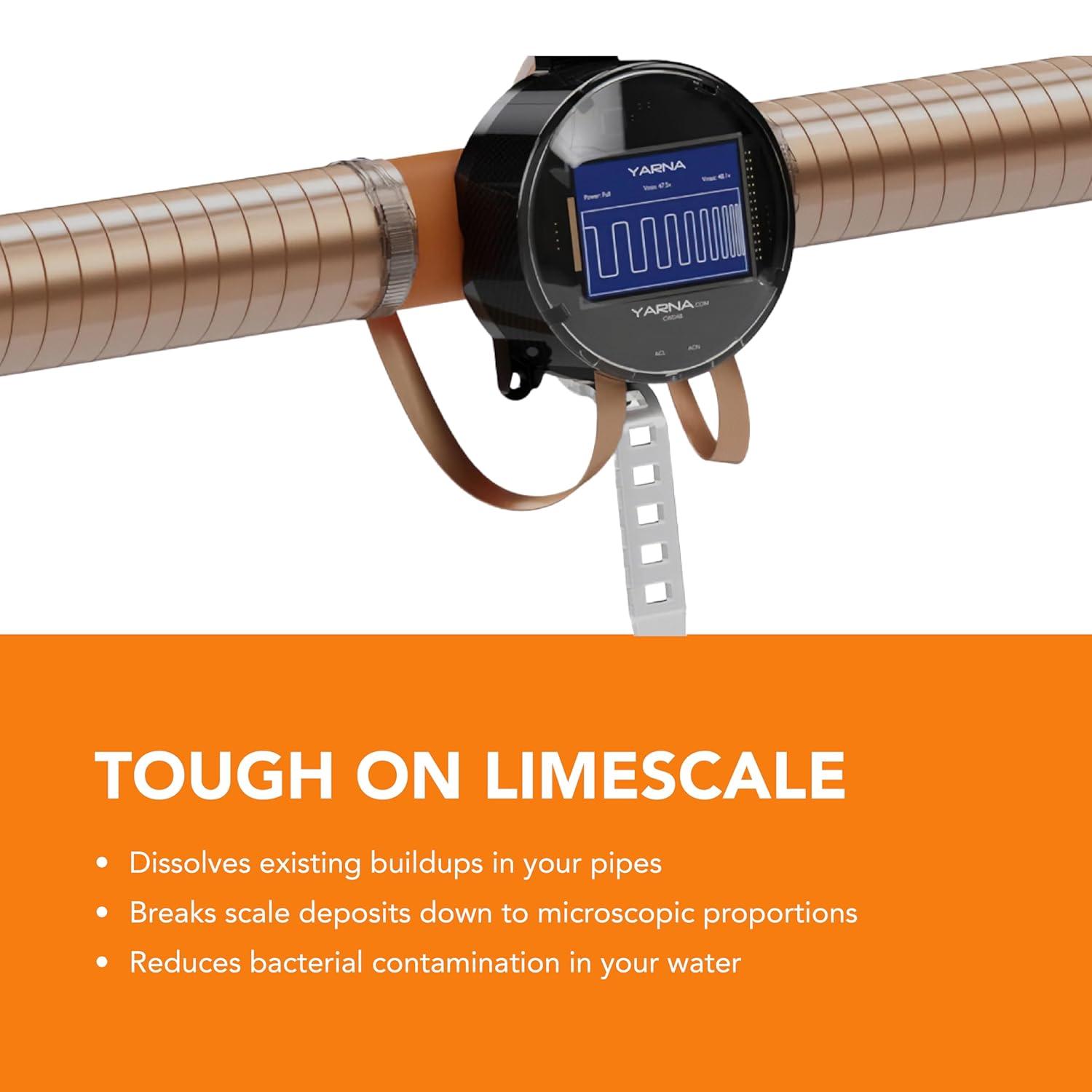 Capacitive Electronic Water Descaler System - Alternative Water Softener Salt Free for Whole House, Reduces the effects of Limescale and Rust formation [CWD24, Max 1" Pipe]