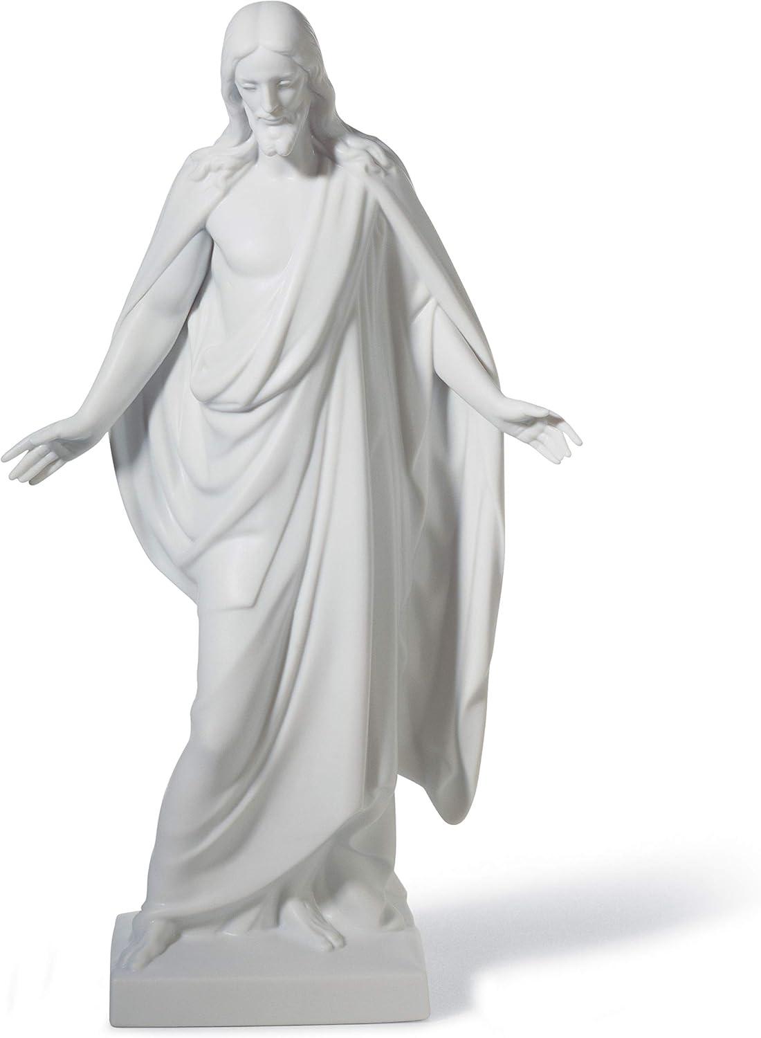 Matte White Porcelain Christ Statue for Valentine's Day