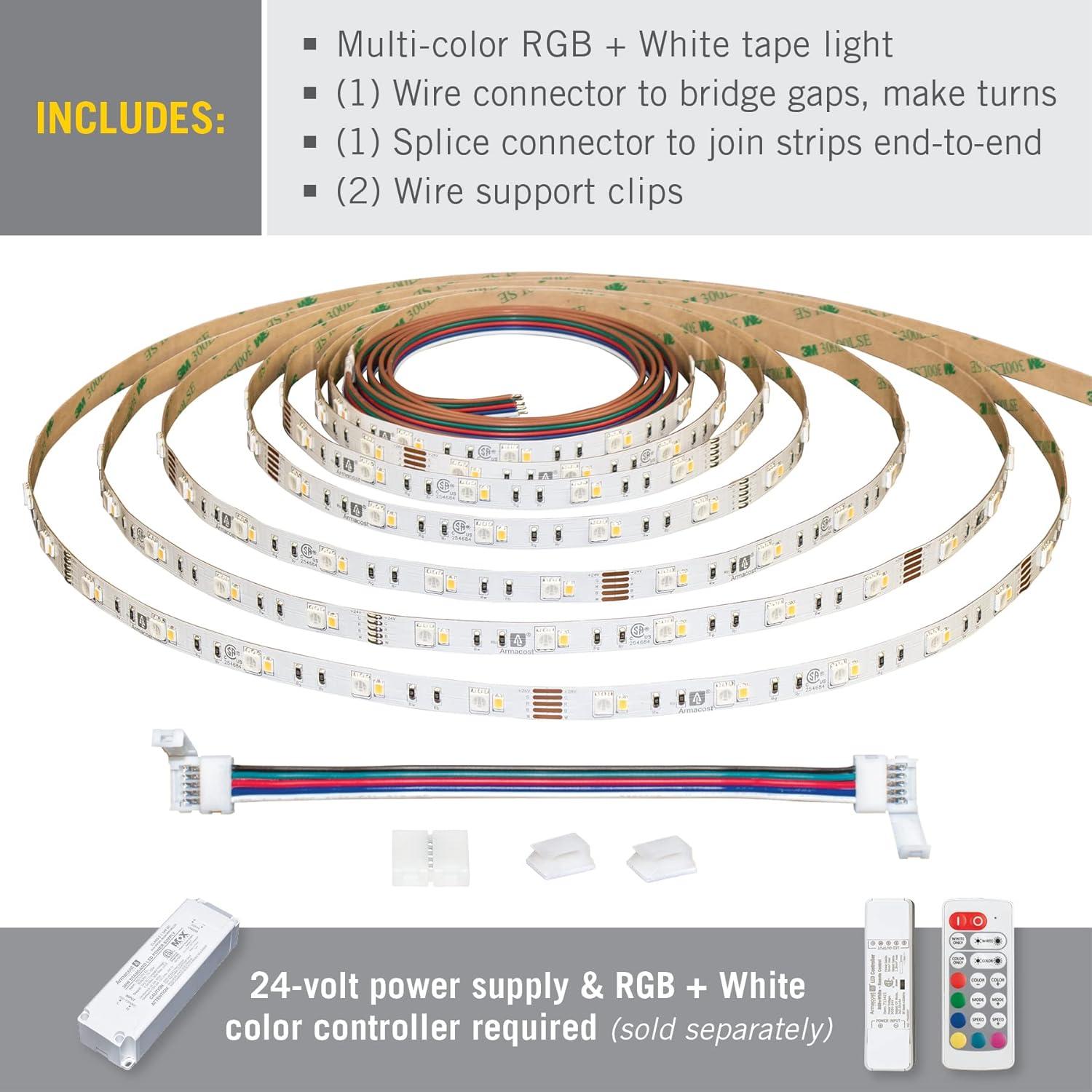 RibbonFlex Pro, 24V, RGB+W, 30+30LEDs/M, IP20, 10M Under Cabinet Tape Light