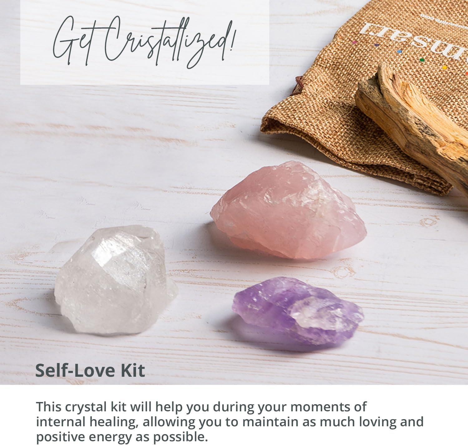 X-Large Amethyst Geode and Self-Love Crystal Healing Set