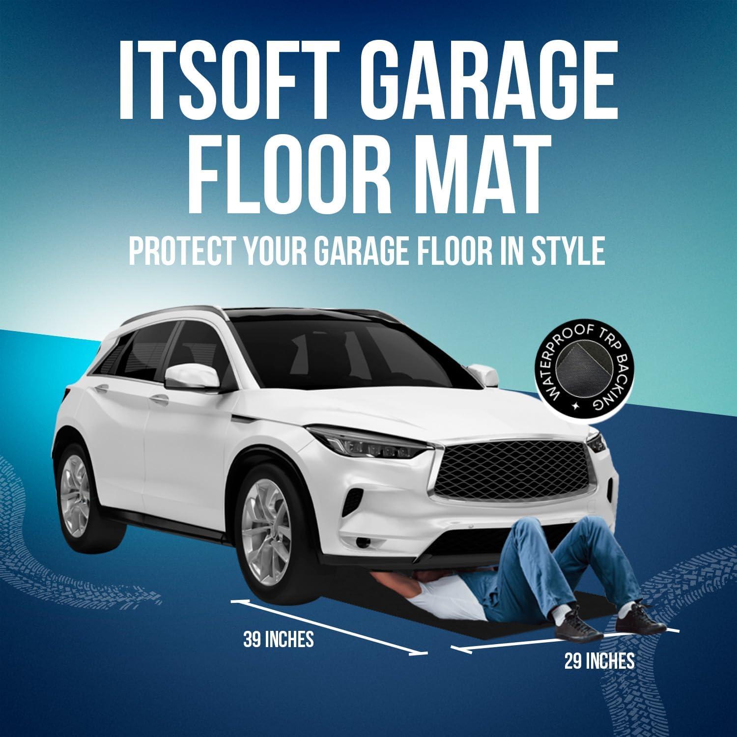 ITSOFT 8.5 ft x 6.6 ft Carpet Flooring Materials for Garage Car Parking, 1 Piece