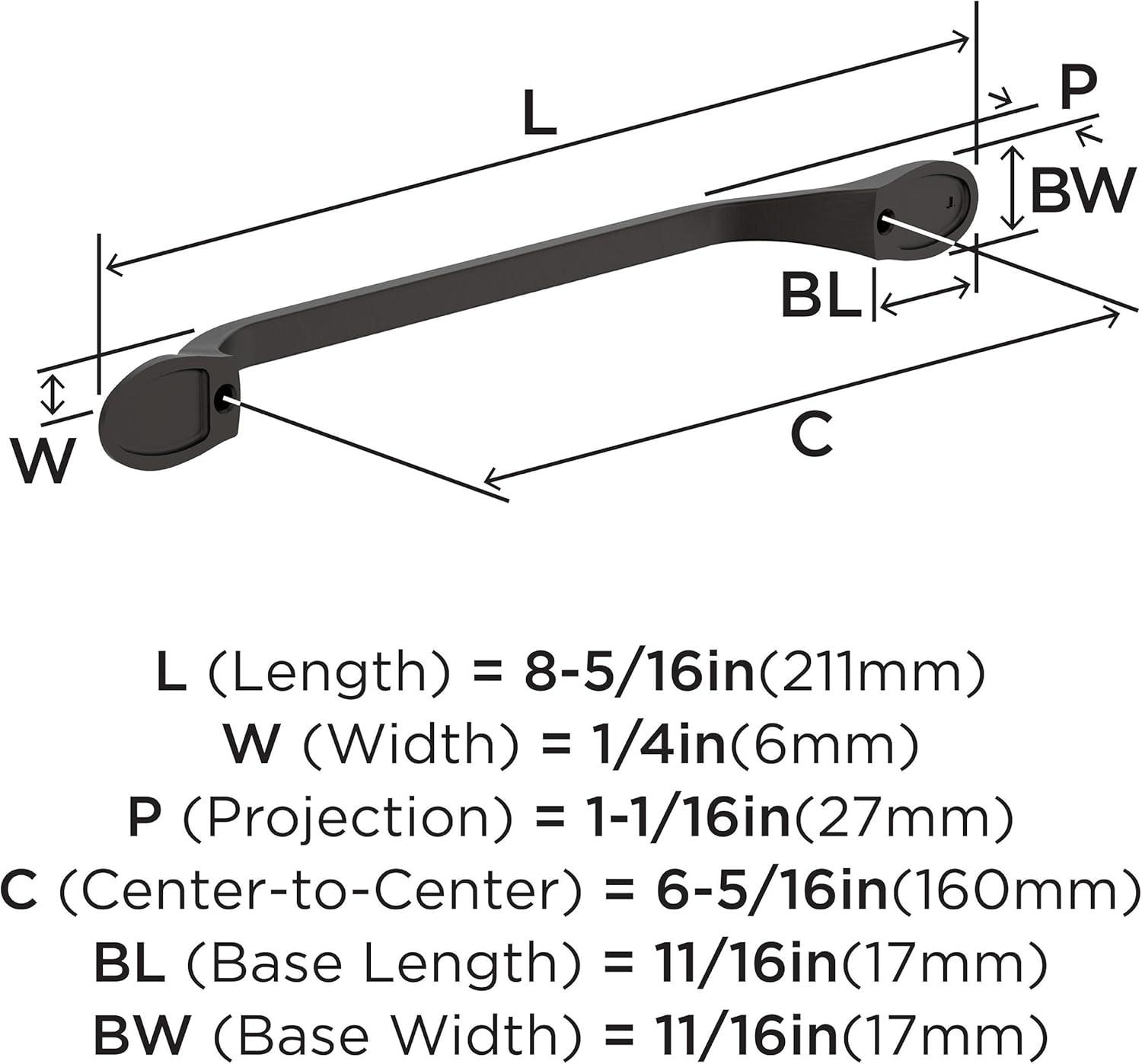 Ravino 6-5/16 in. (160mm) Classic Oil-Rubbed Bronze Arch Cabinet Pull