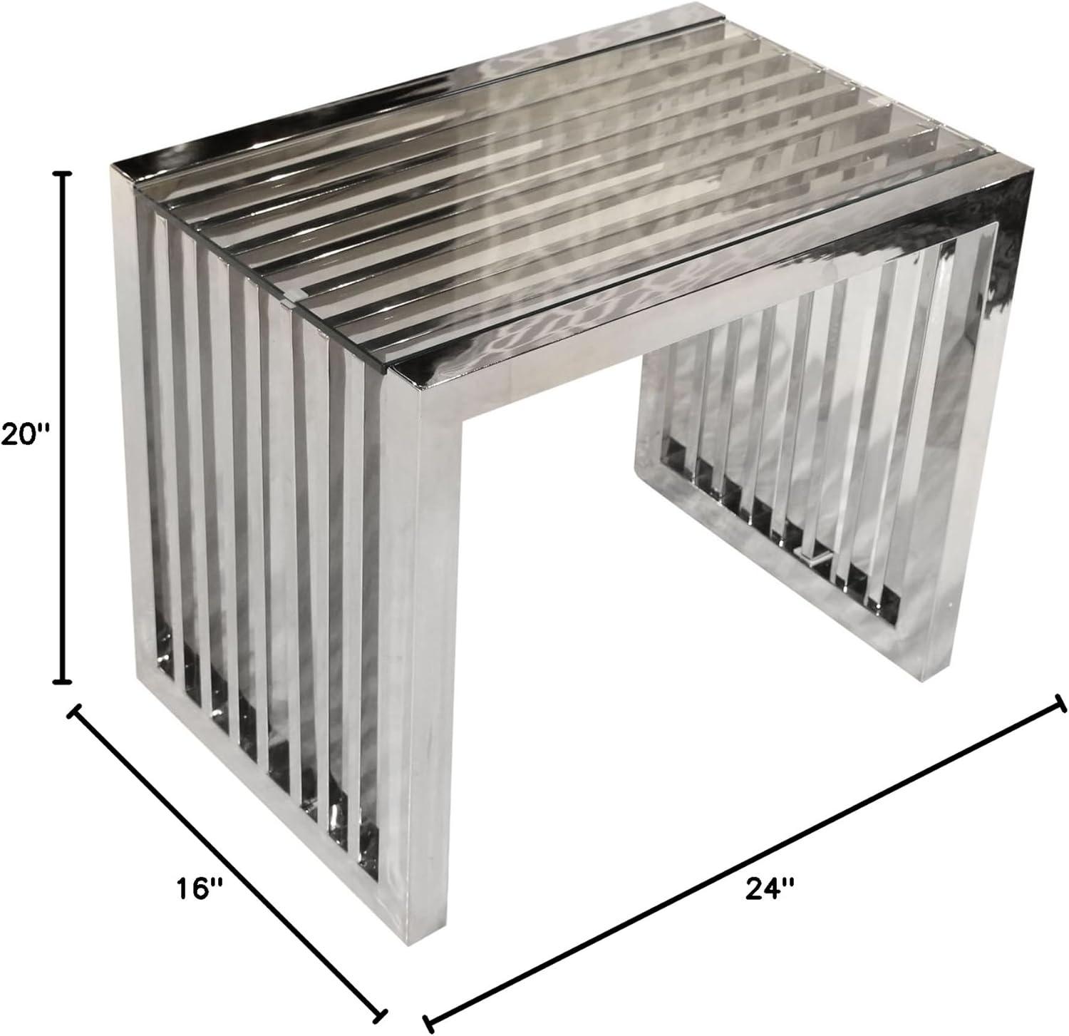 Diamond Sofa Soho Glass Top End Table