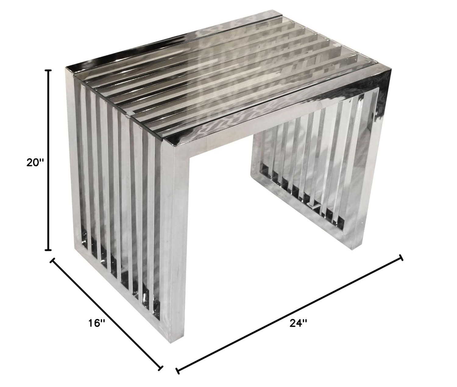 Diamond Sofa Soho Glass Top End Table