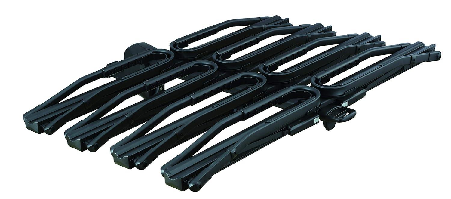 INNO INH142 Tire Hold Hitch Mount (2" ONLY) Platform Rack (4) Bike (E-bike, Fat Tire, Full Suspension, Carbon Compatible), Matte Black