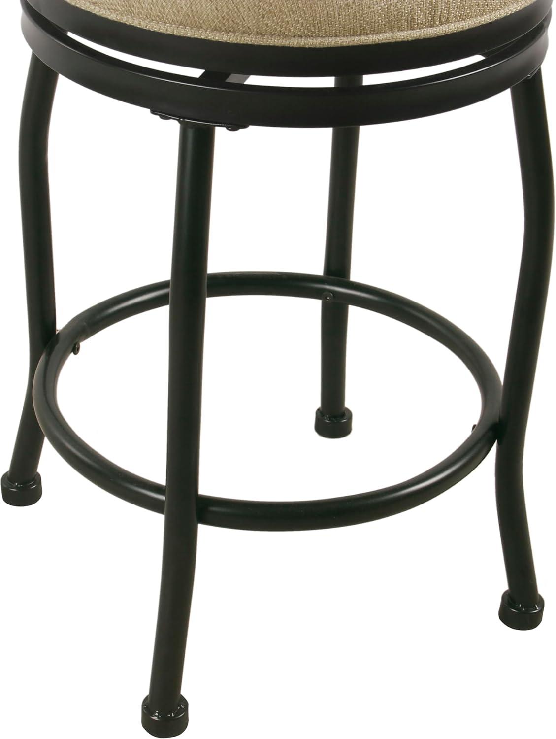 24" Swivel Counter Height Barstool with Metal Legs - HomePop