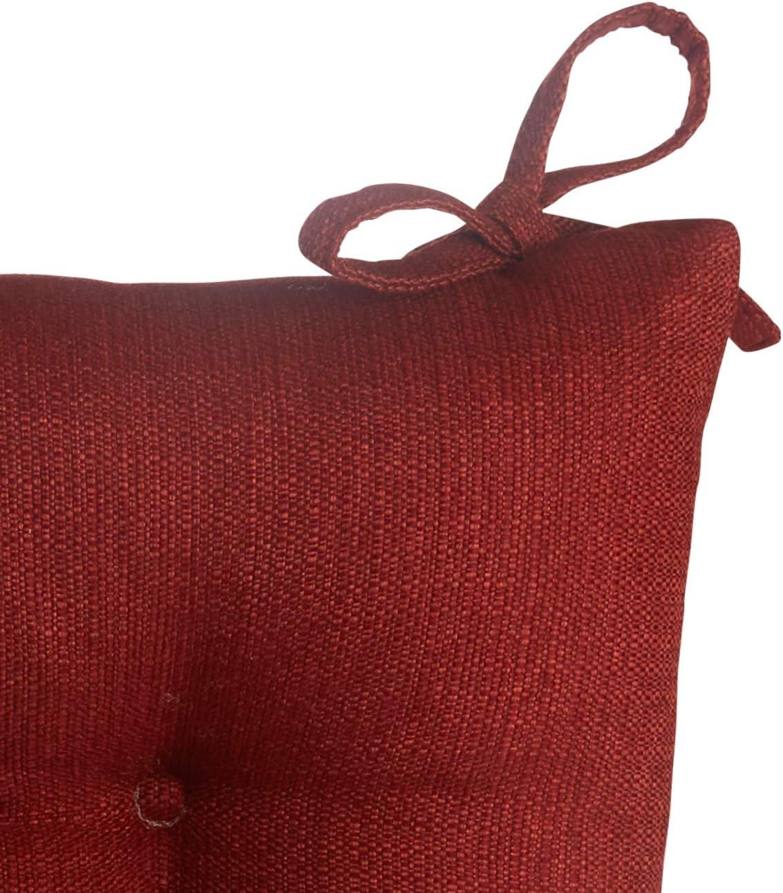 Klear Vu Gripper Non-Slip Omega 2-Piece Rocking Chair Cushion Set, Flame Red