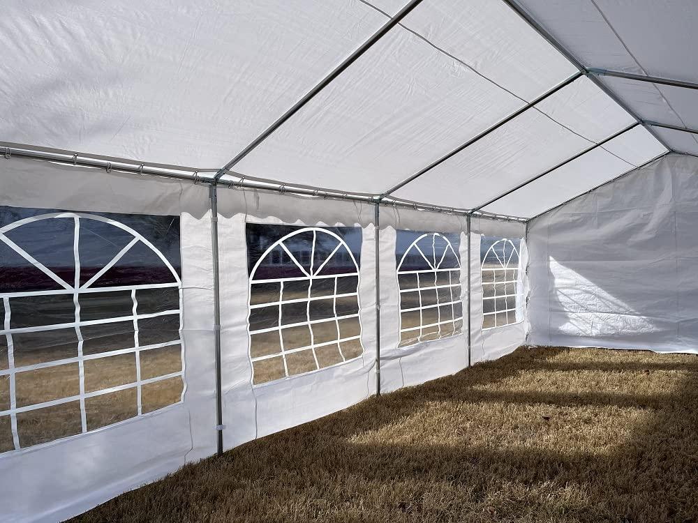 26'x13' PE White Tent - Heavy Duty Party Wedding Tent Canopy Carport - By DELTA Canopies