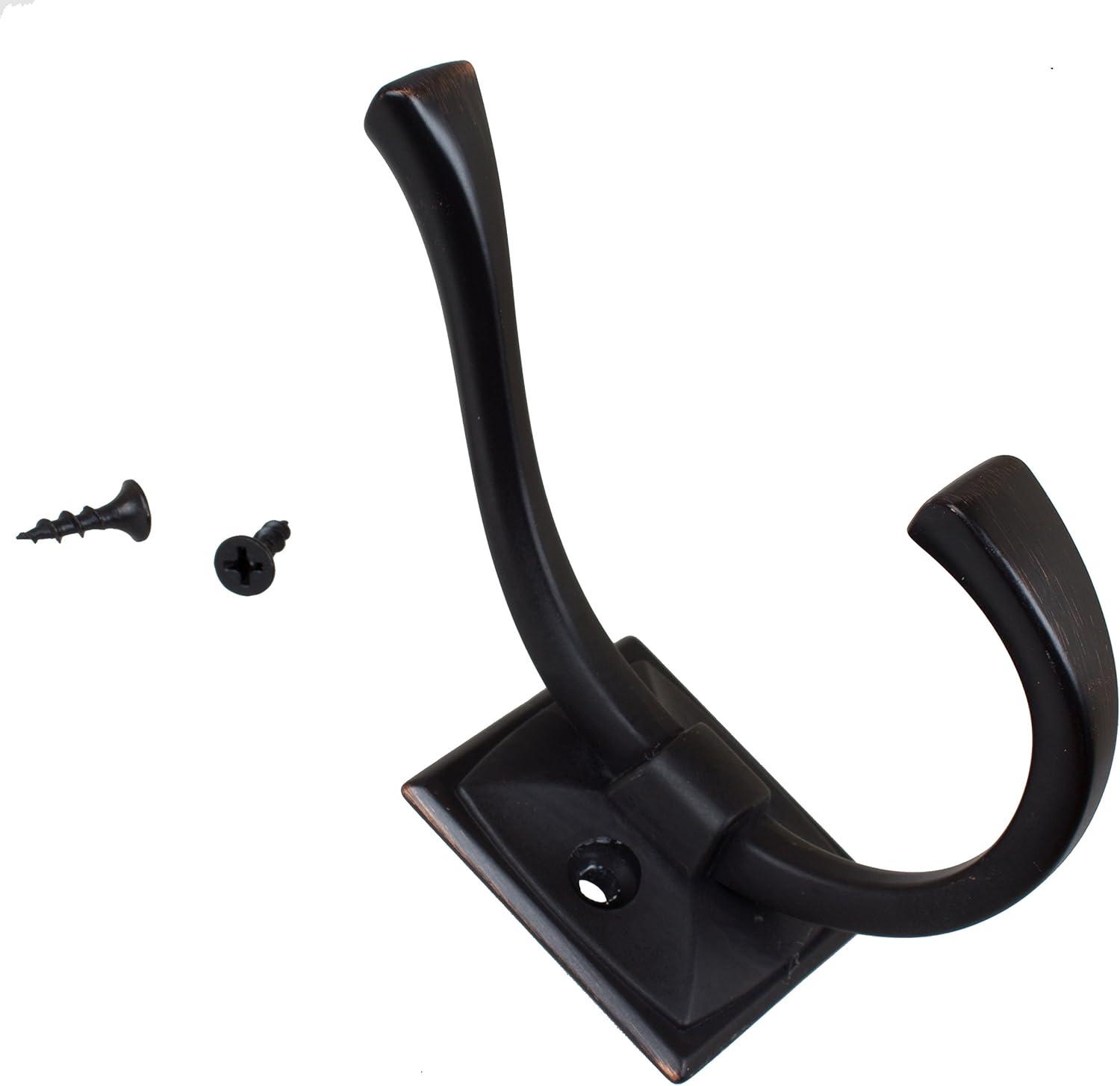Flared Decorative Double-Prong Wall Hook