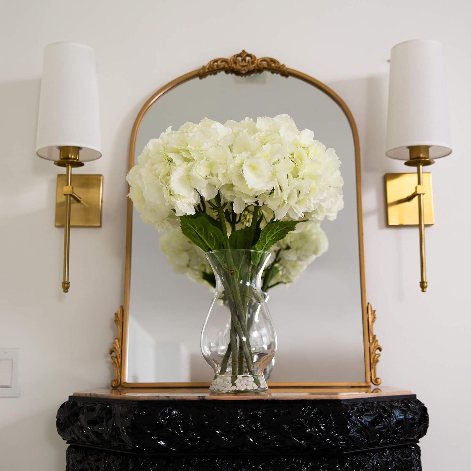 Nearly Natural Blooming Hydrangea with Vase Arrangement