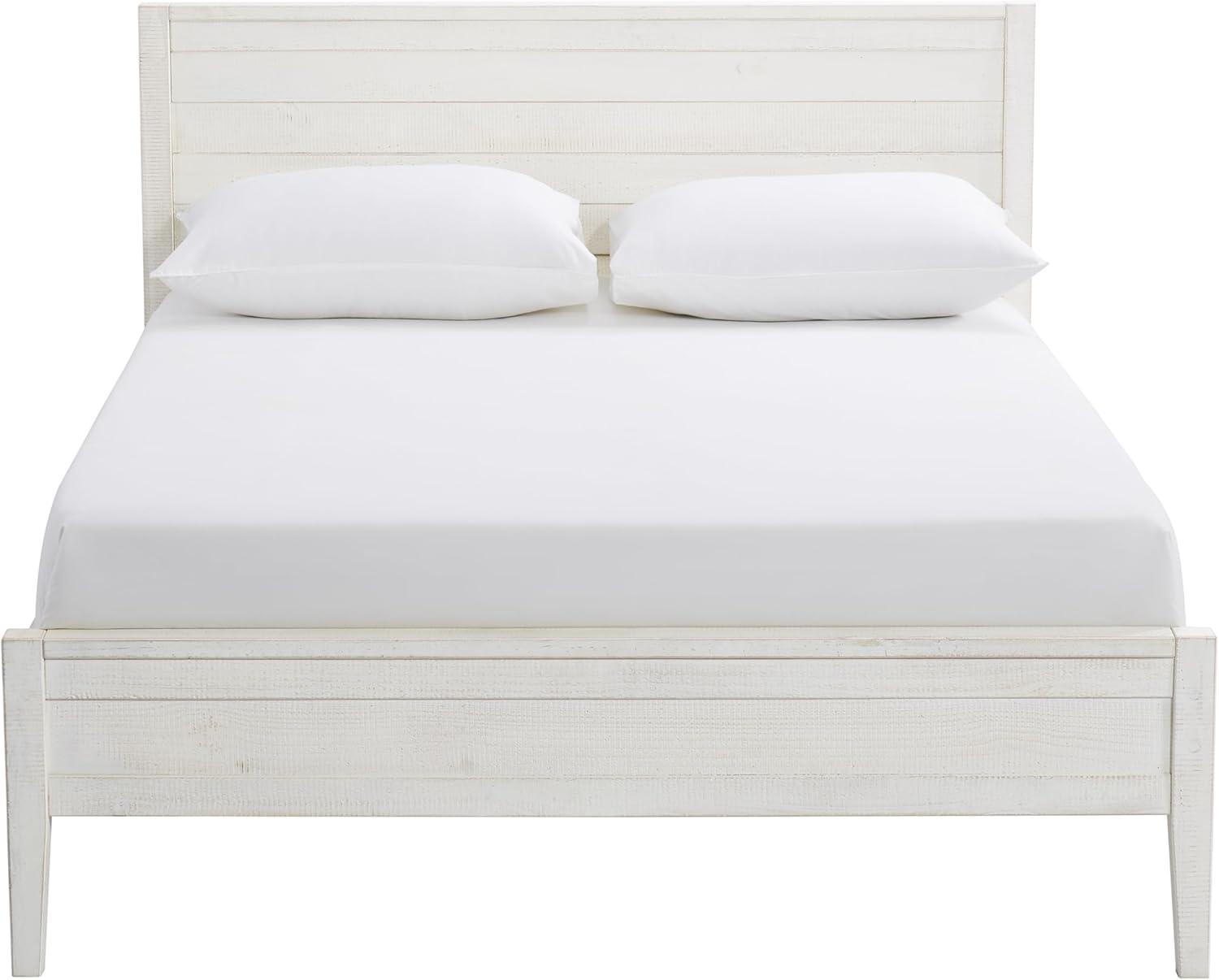 Alaterre Furniture Windsor Panel Wood Full Bed, Driftwood White