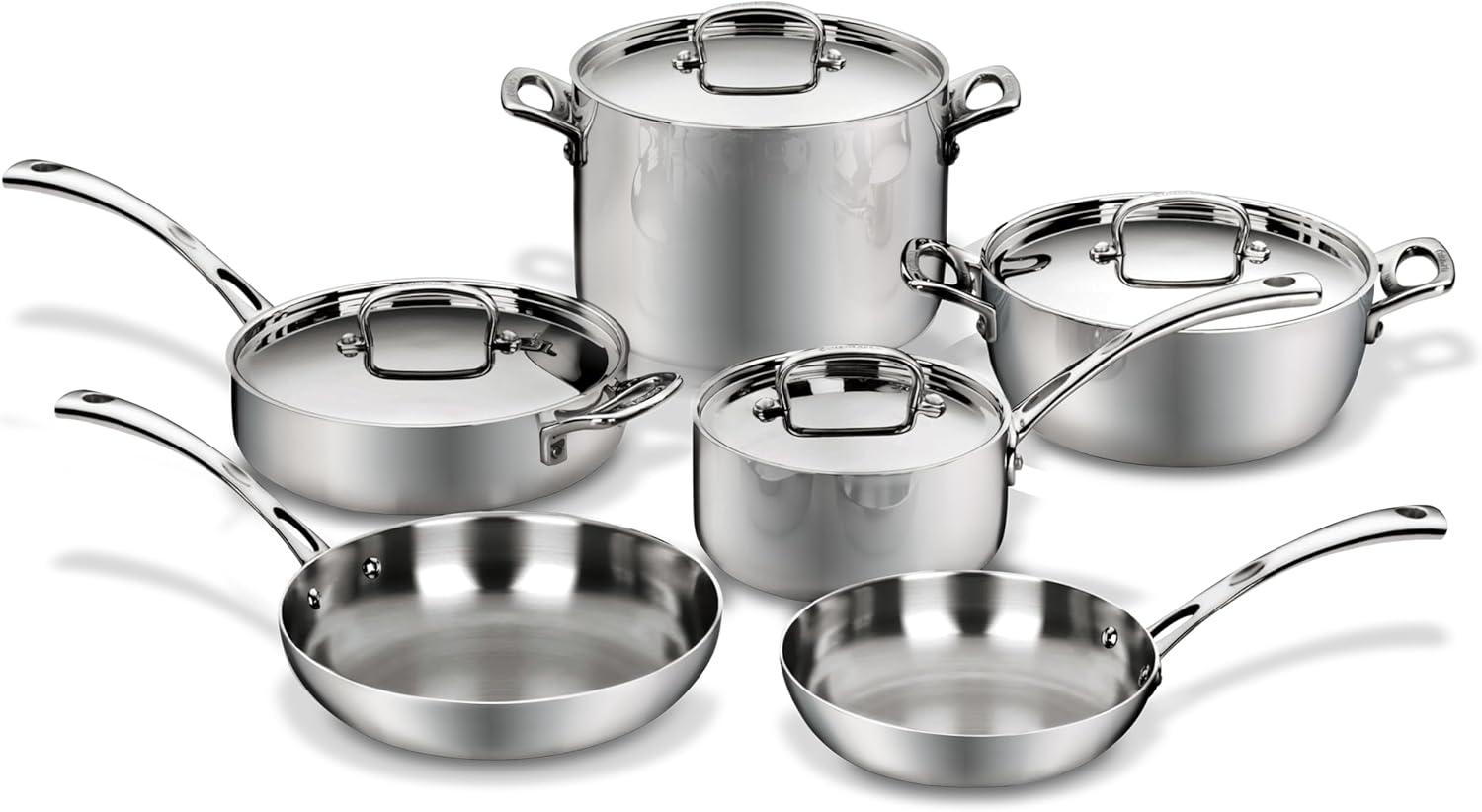 Cuisinart ® French Classic Tri-Ply Stainless Steel 10-Piece Cookware Set