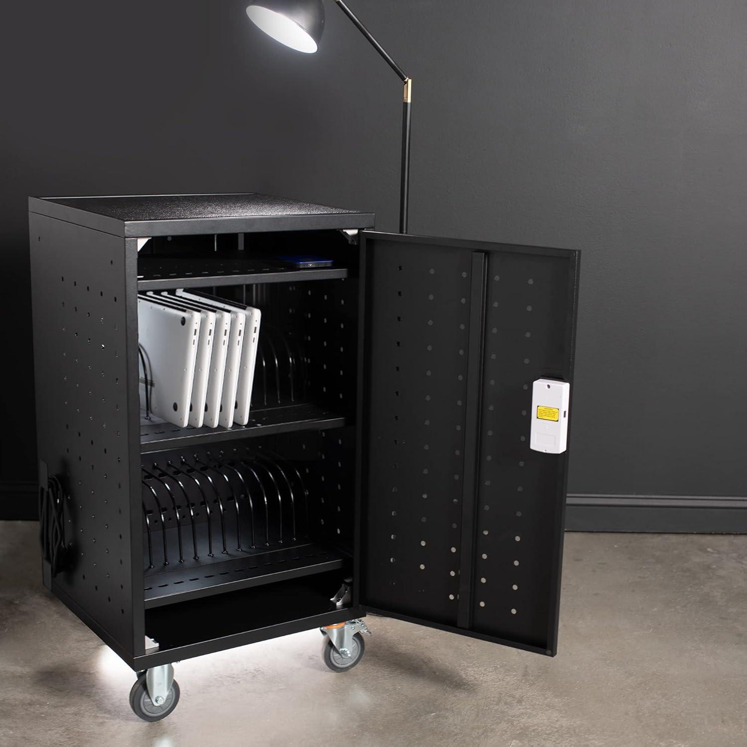 38.6'' H x 20.8'' W Laptop/Tablet Storage Cart with Wheels