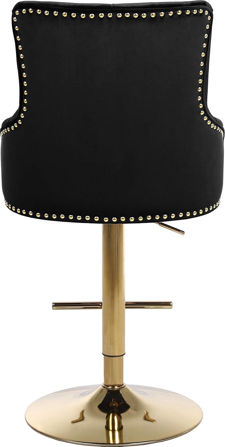 Meridian Furniture Claude Black Velvet Adjustable Stool