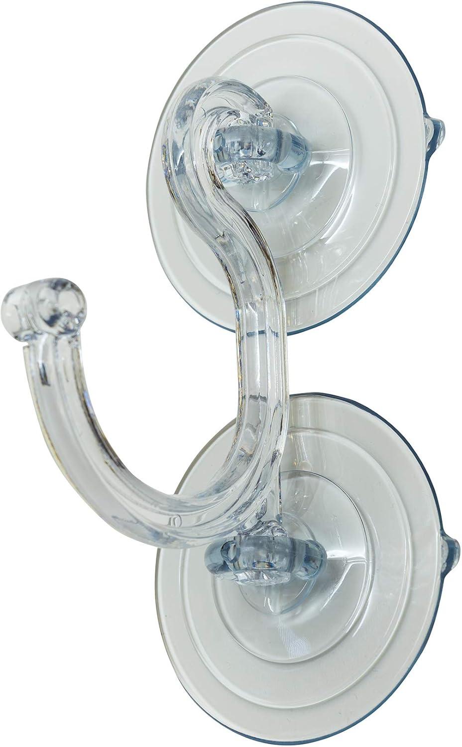 Clear Heavy Duty Double Suction Cup Hook