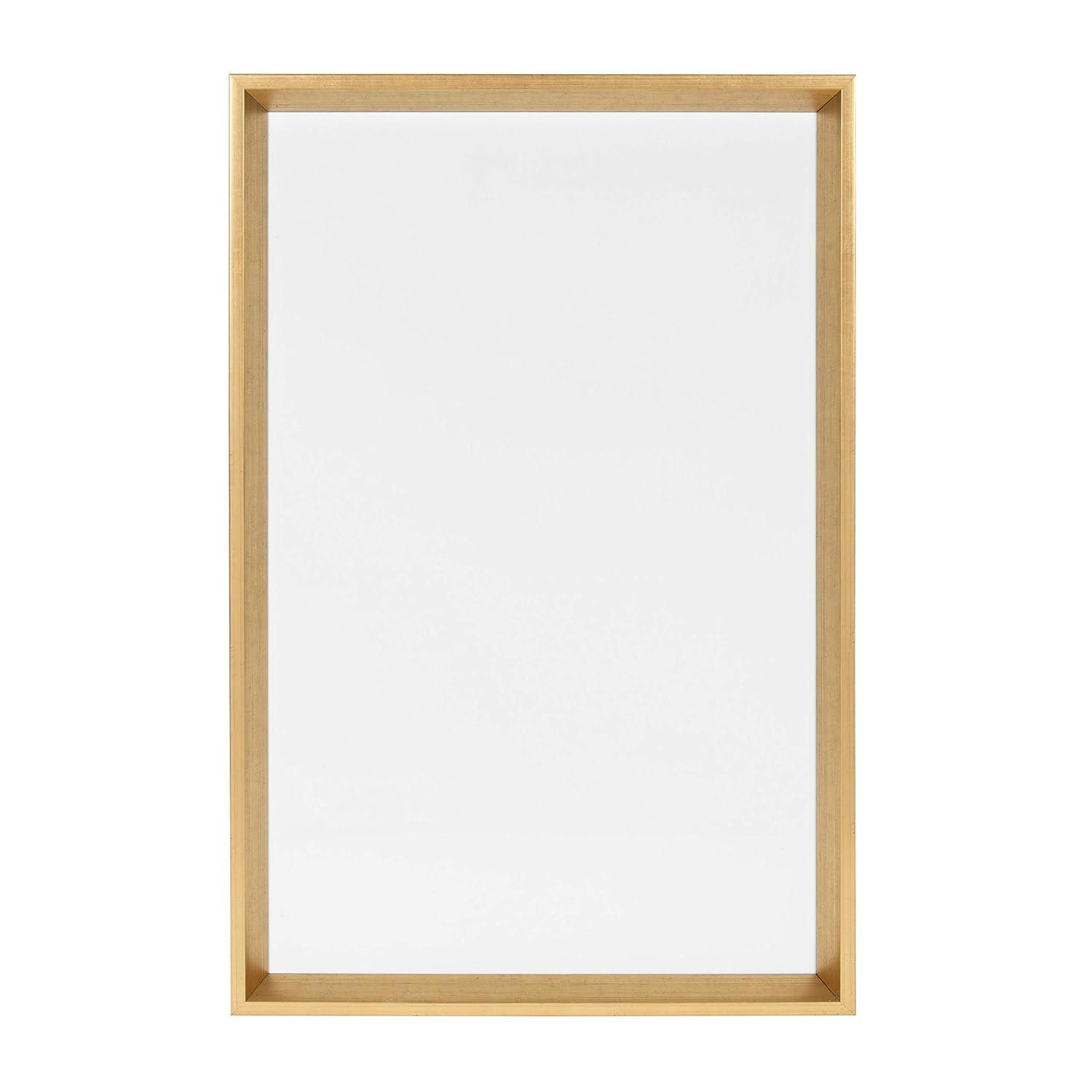 25.5" x 16.5" Calter Framed Magnetic Dry Erase Board Gold - Kate and Laurel: Wall Mounted, Includes Magnets & Marker