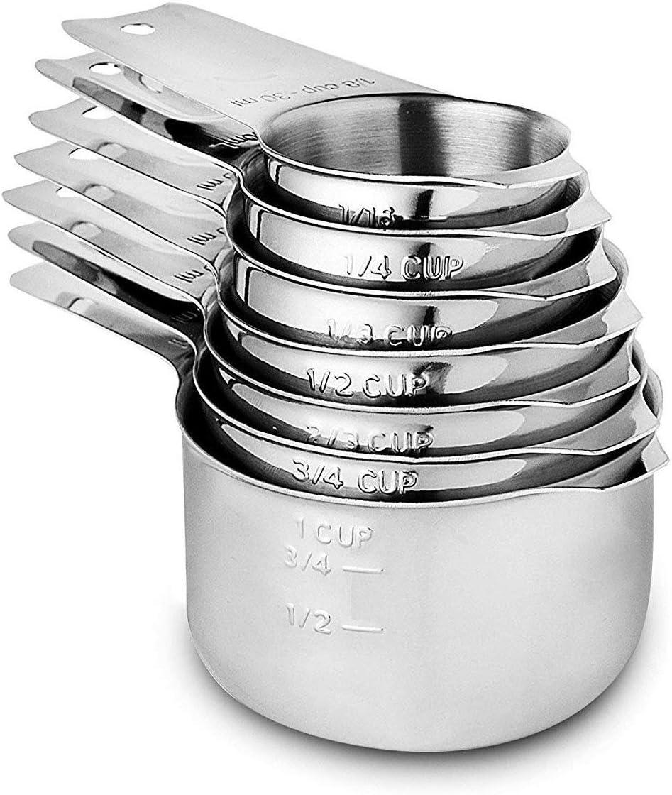 UGM   Measuring Cups Set  Stainless Steel Measuring Cups  Food Grade Measuring Cups For Kitchen Cooking And Baking (Set Of 7)