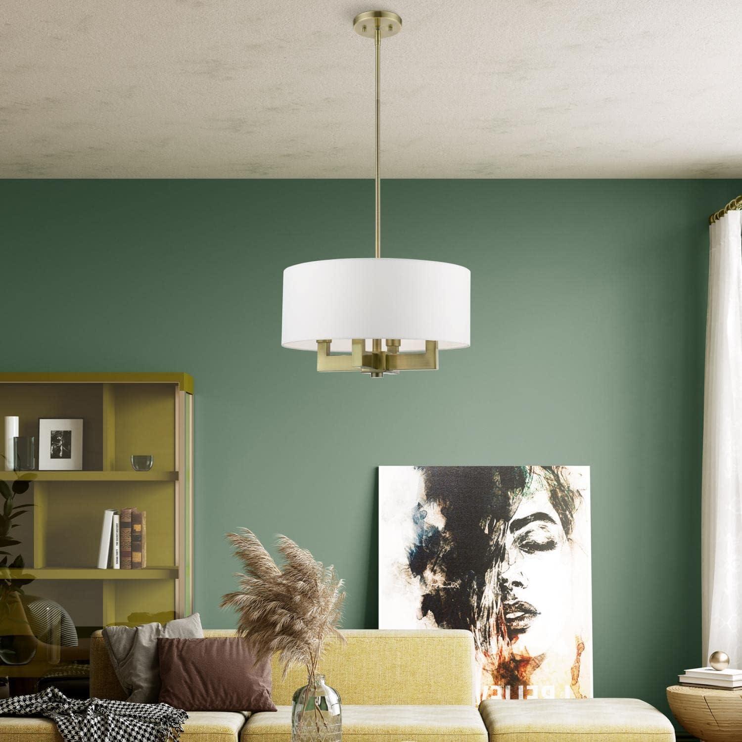 Livex Lighting Cresthaven 4 - Light Chandelier in  Antique Brass