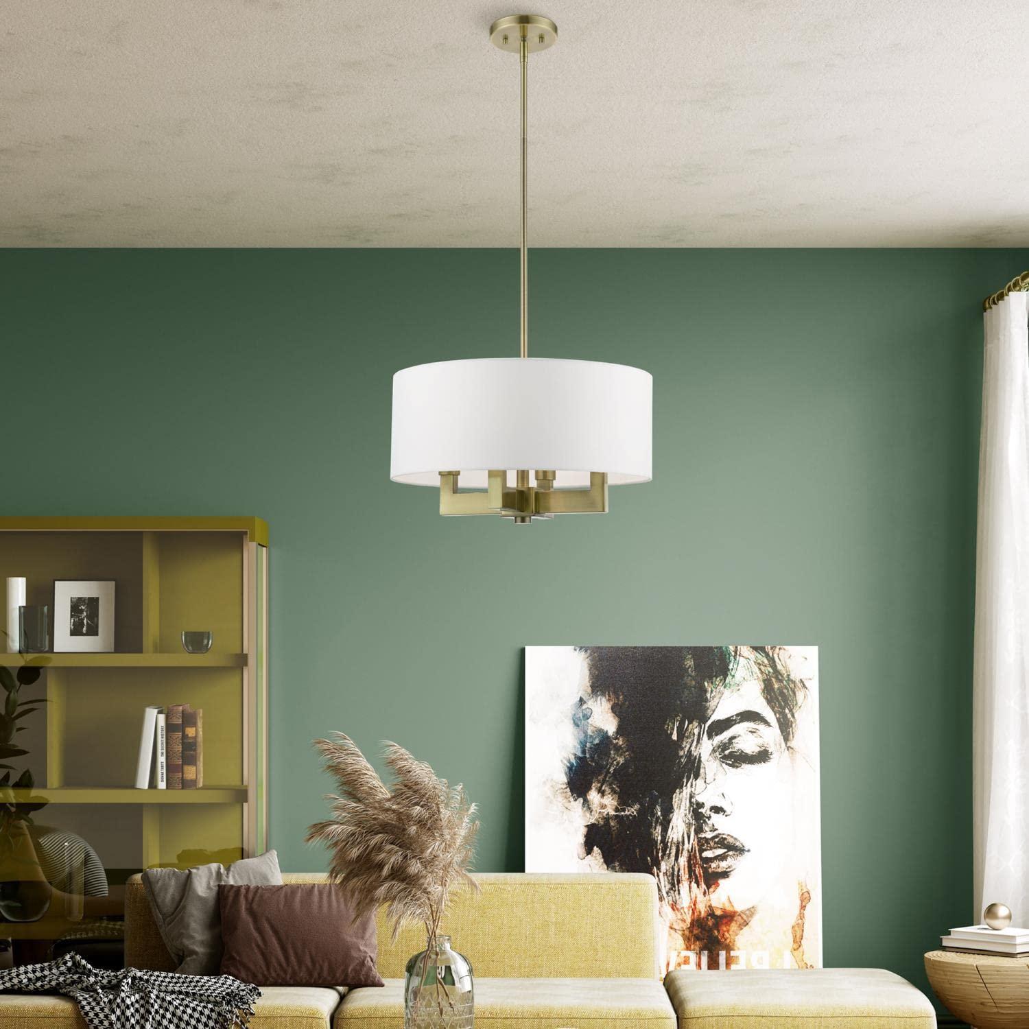 Livex Lighting Cresthaven 4 - Light Chandelier in  Antique Brass
