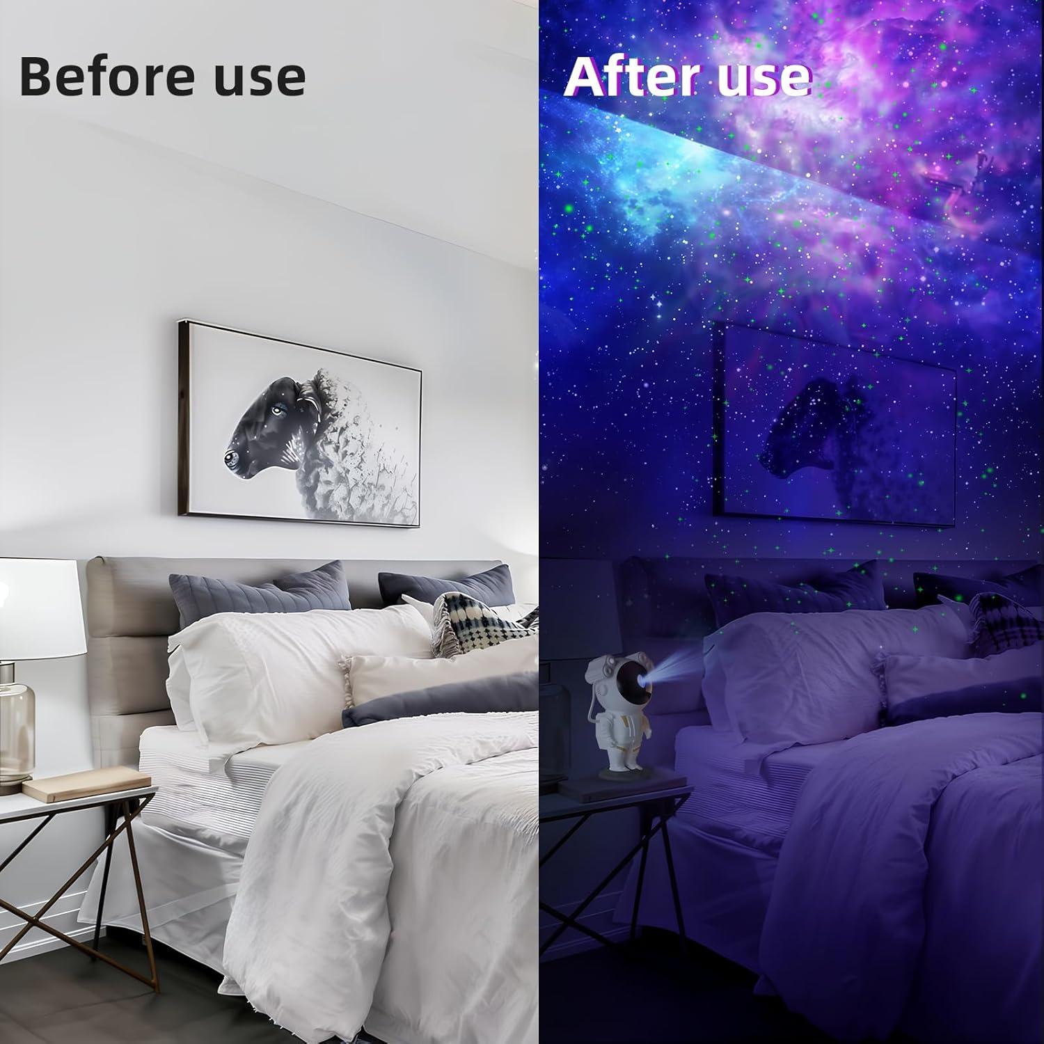 Galaxy Projector, Tiktok Astronaut Nebula Night Lights, Remote Control Timing and 360°Rotation Magnetic Head,Star Lights for Bedroom,Gaming Room Decor