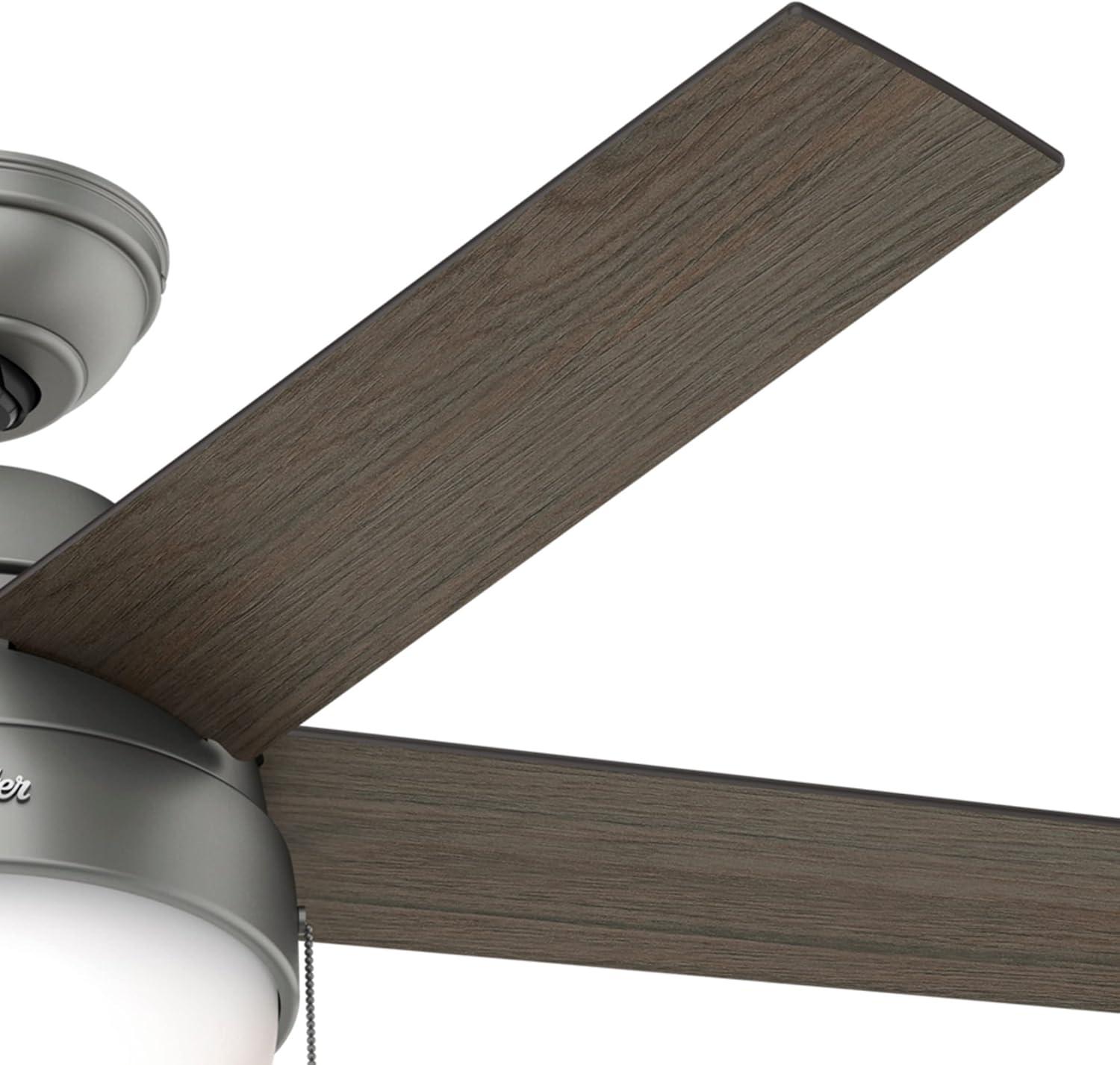 Hunter Fan 46" Anslee Standard Ceiling Fan with Pull Chain and Light Kit Included