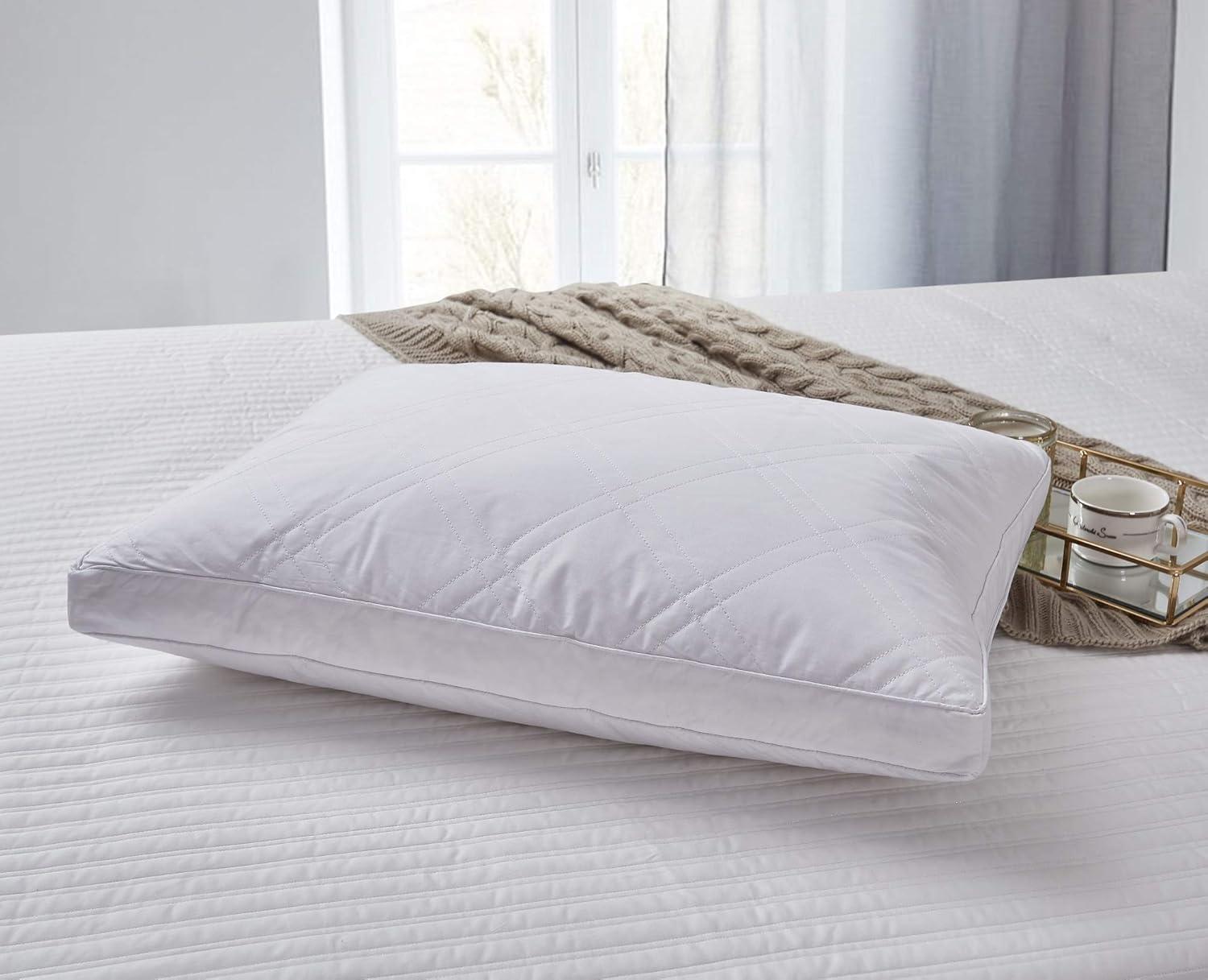 King Size White Goose Feather and Down Pillows Set