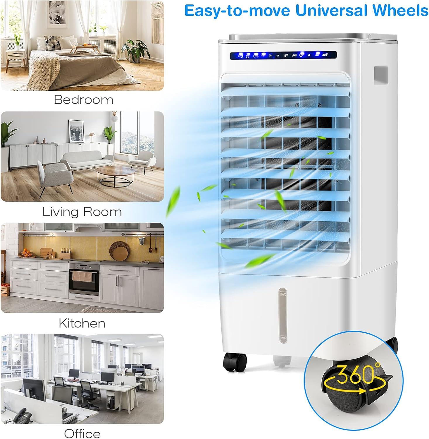 Costway 3-in-1 Evaporative Air Cooler Portable Air Cooling Fan w/ Fan & Humidifier