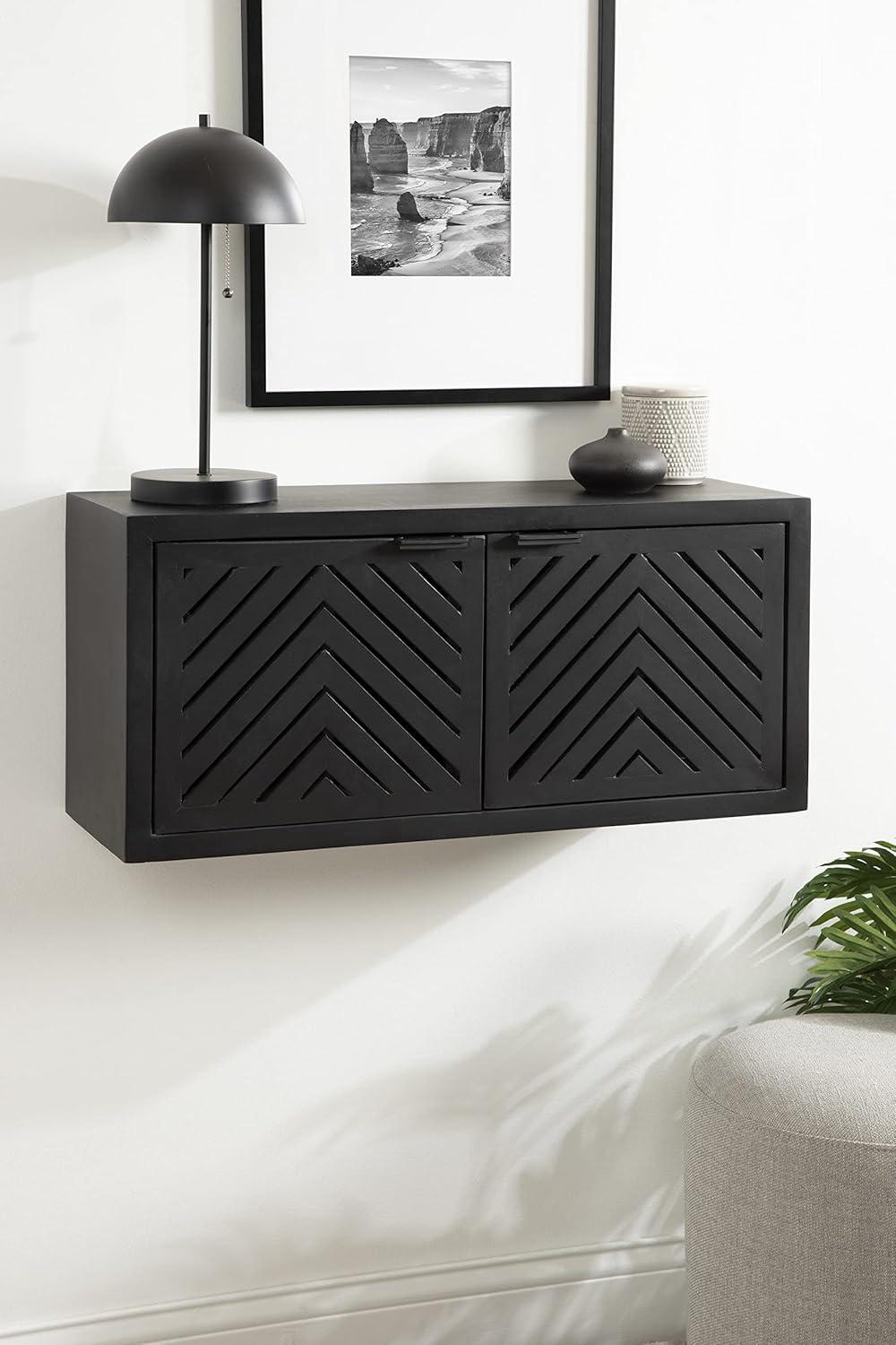 Kate and Laurel Mezzeta Decorative Wood Wall Cabinet