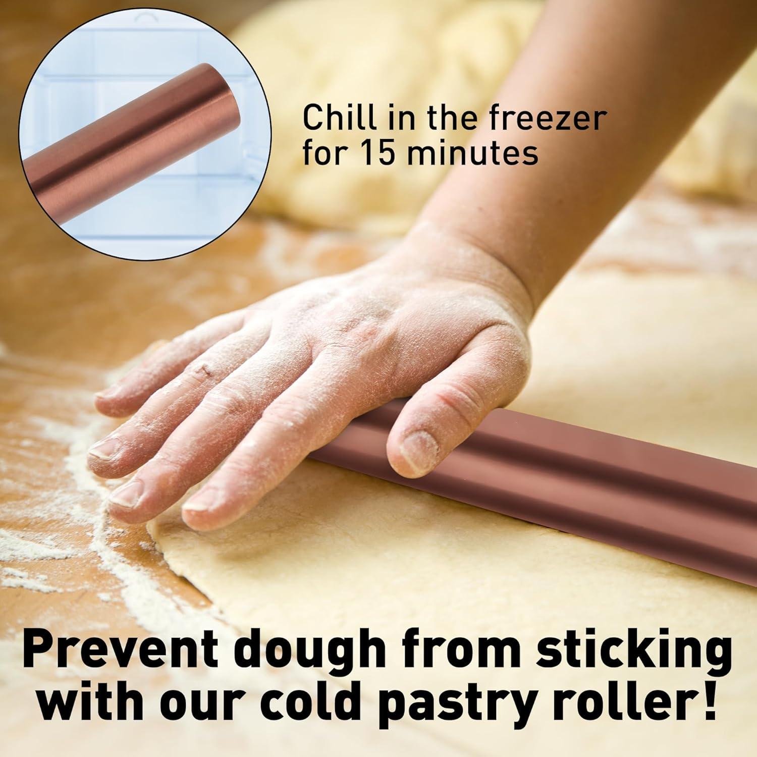 Copper Stainless Steel French Rolling Pin