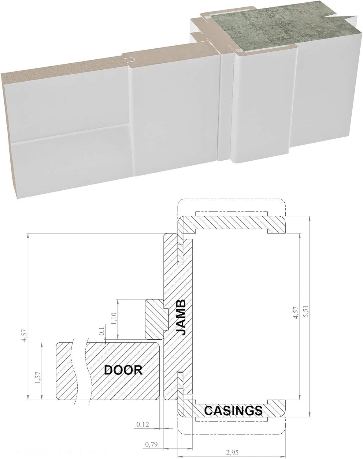 White Solid MDF Double Panel Interior Doors 84 x 80