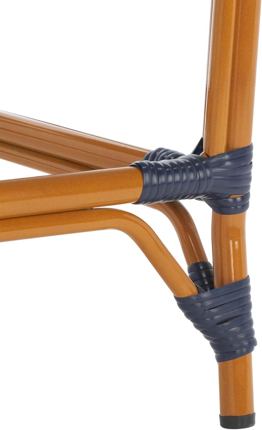 California Counter Stool With Arms - Indoor/Outdoor - PAT7533 - Navy - Safavieh