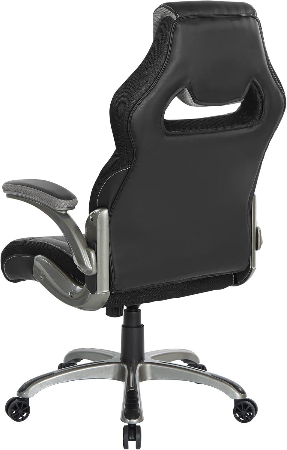 Oversite 32" Black and Grey Faux Leather Gaming Chair