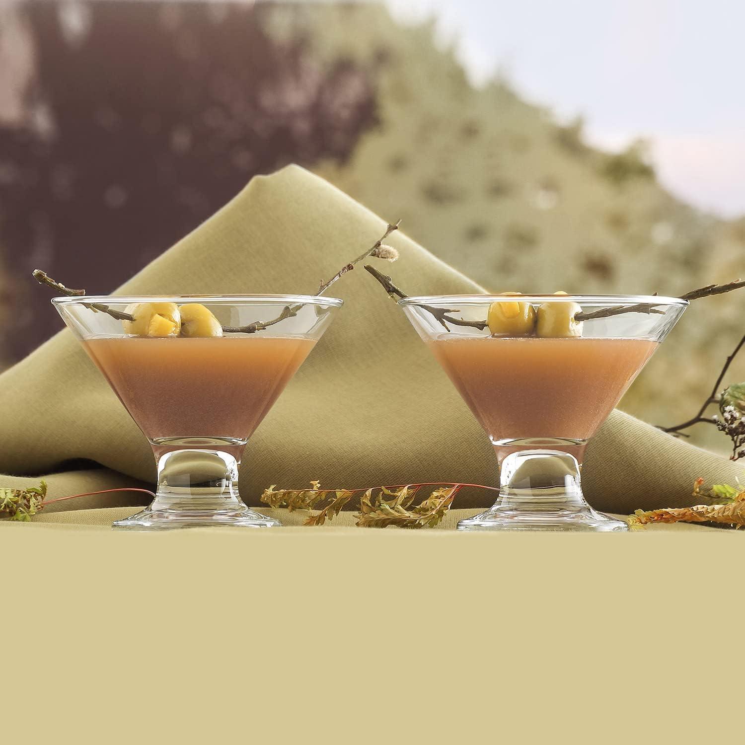 Lav Ice Cream Glass Bowl Set of 6, Clear Ice Cream Sundae Glasses, 5.5 oz