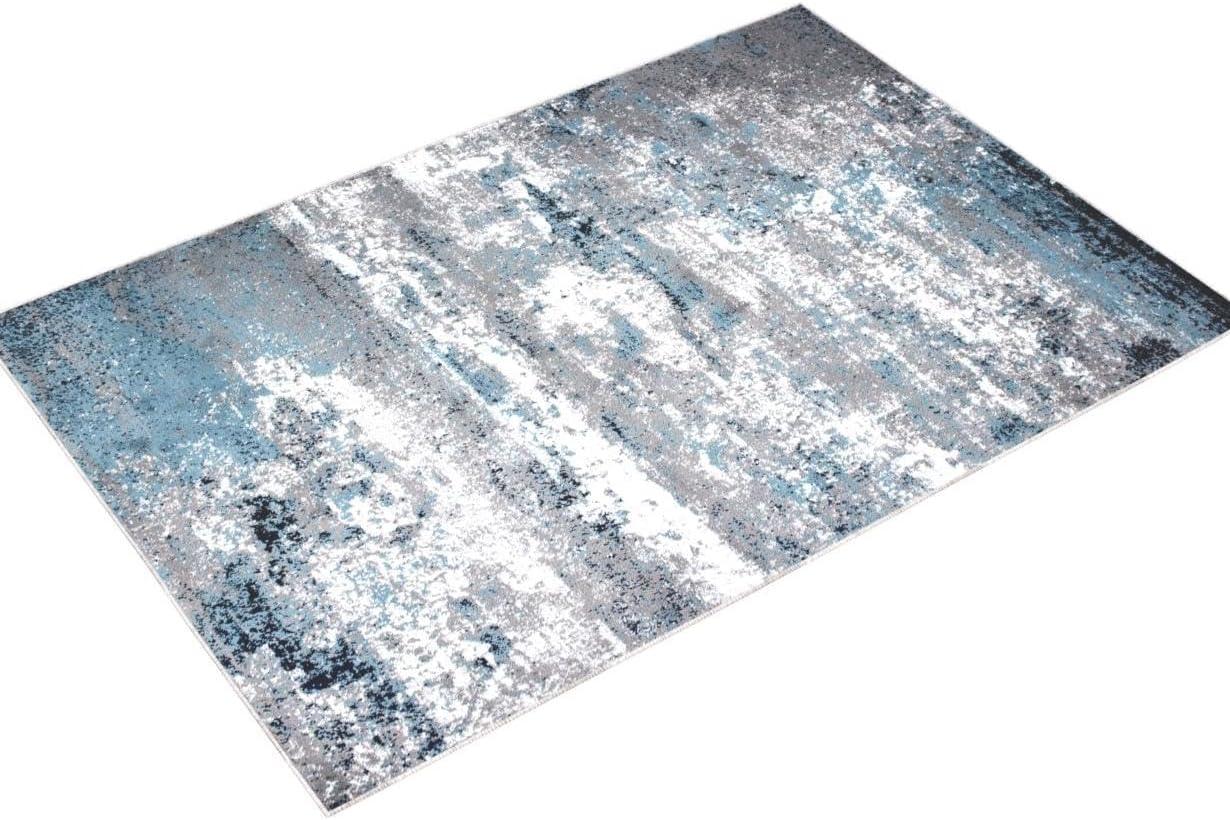 World Rug Gallery Distressed Abstract Watercolor Area Rug