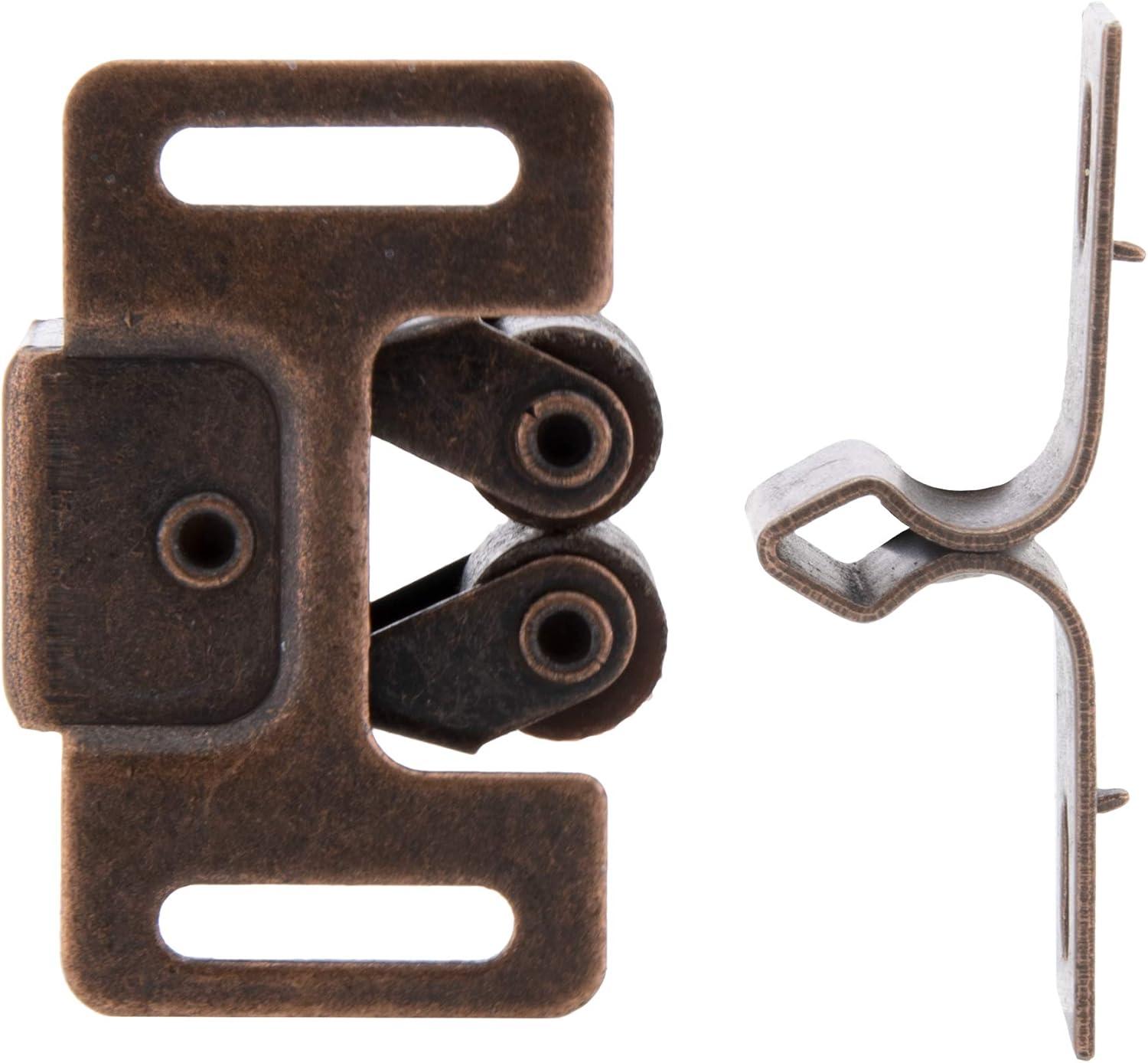 GeSHOP  RV Cabinet Door Latch | Drawer Catch | Rubbed Bronze | Cupboard Roller Latch (5-Pack)