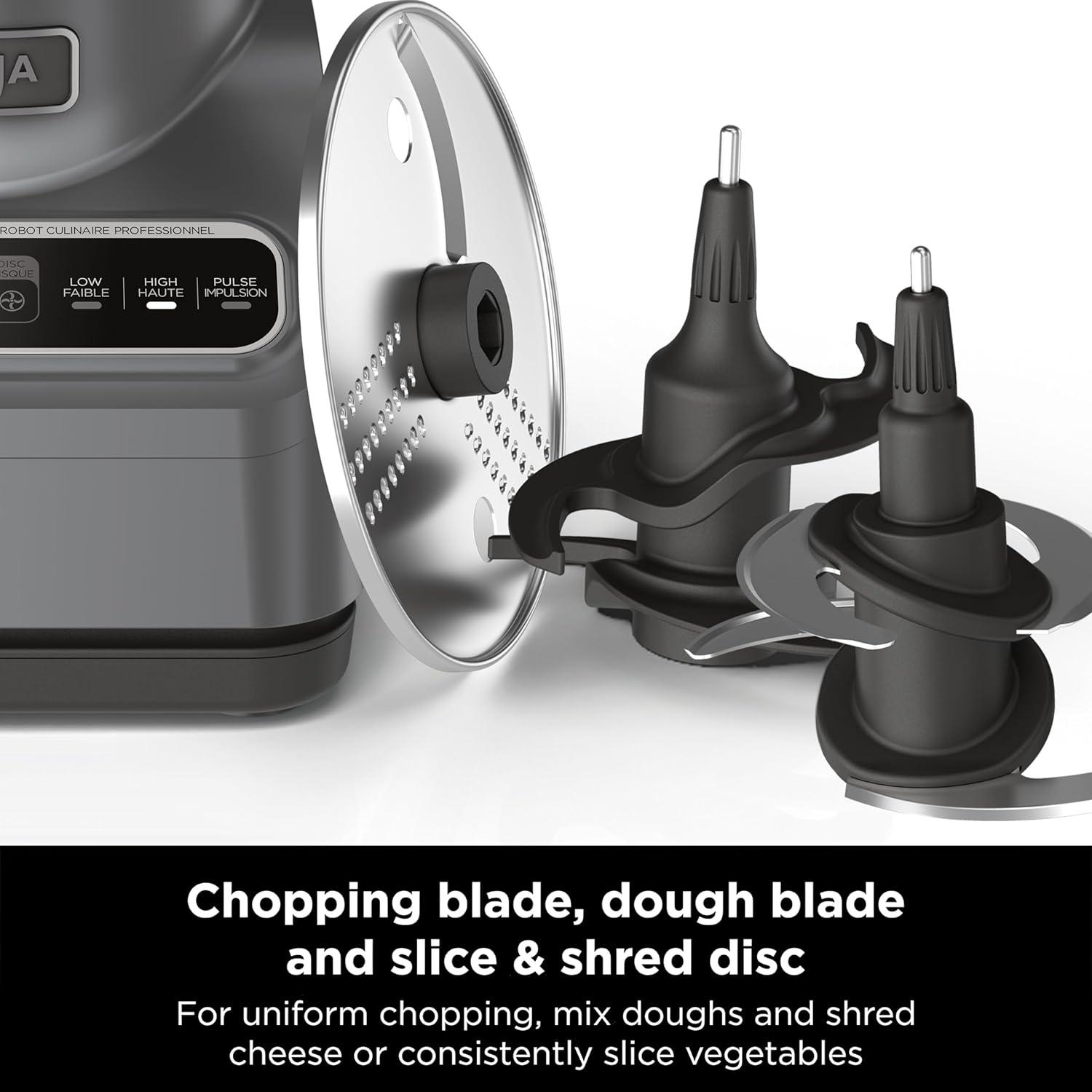 Ninja 9-Cup Silver Food Processor with Variable Speed and Attachments