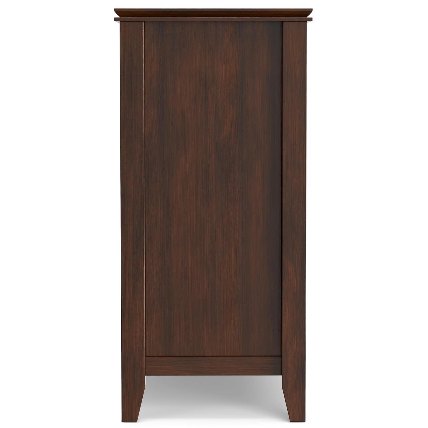 Simpli Home Artisan 54"W Solid Wood Sideboard Buffet with Tempered Glass Doors and 6 Drawers