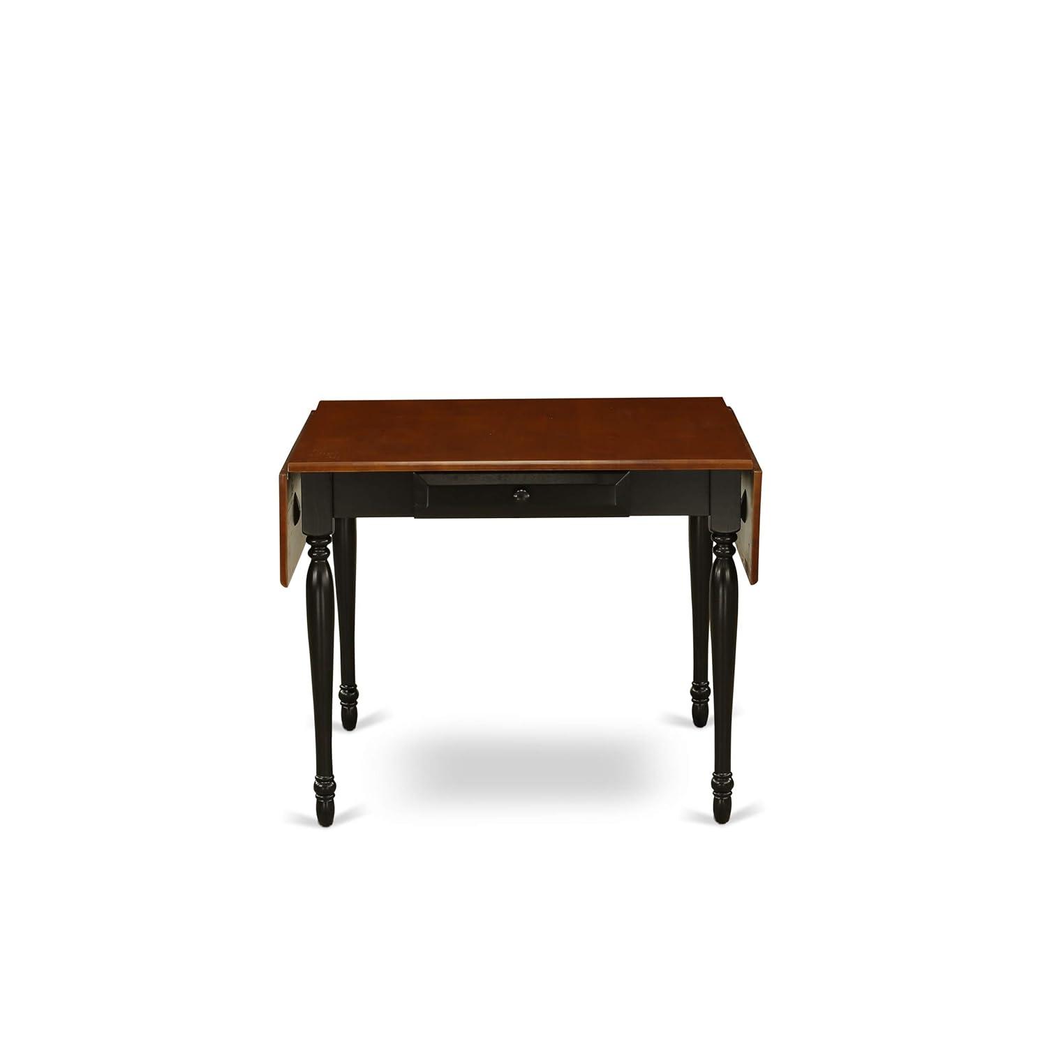 East West Furniture Monza Rectangular Wood Dining Table in Black/Cherry