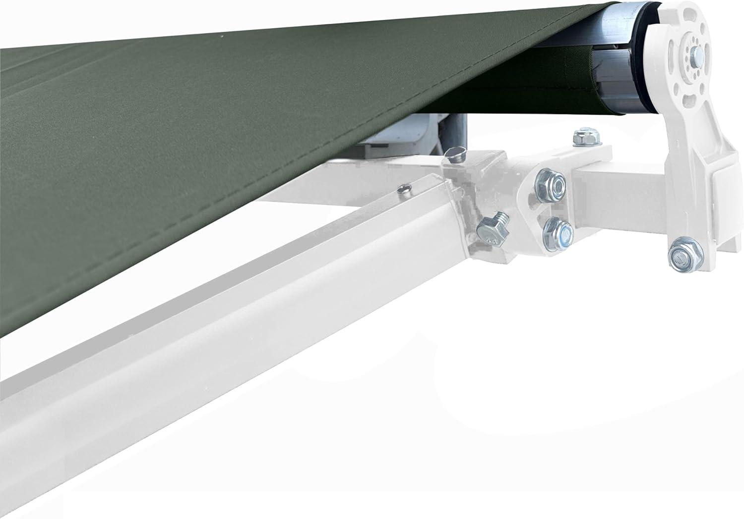 Motorized Retractable White Frame Patio Awning