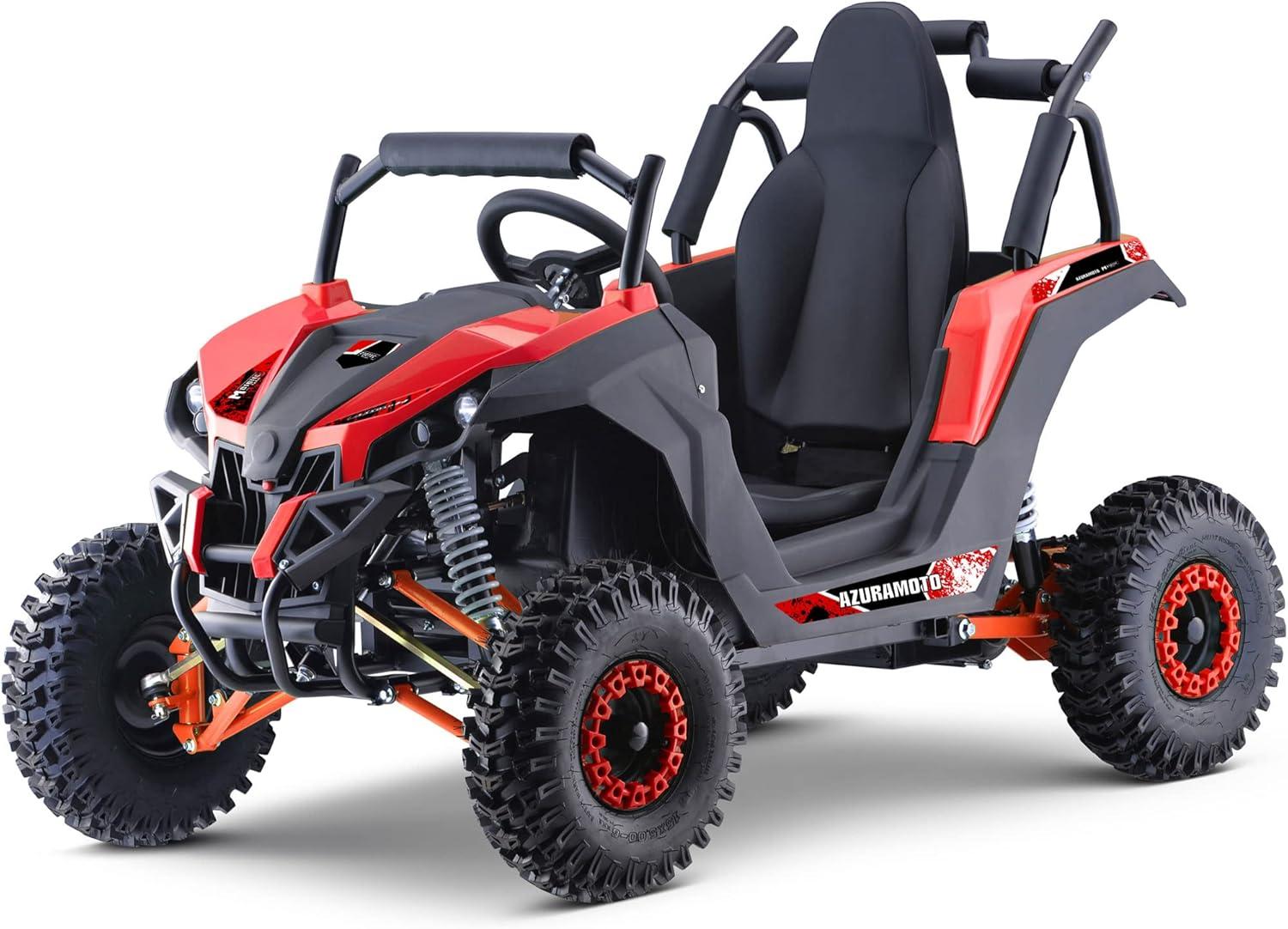 MotoTec Raider 48v 1200w UTV with Roll Cage Safety Bar, Adjustable Seat