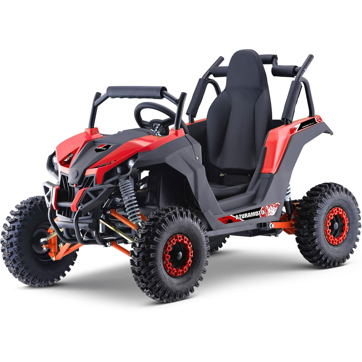 MotoTec Raider 48v 1200w UTV with Roll Cage Safety Bar, Adjustable Seat