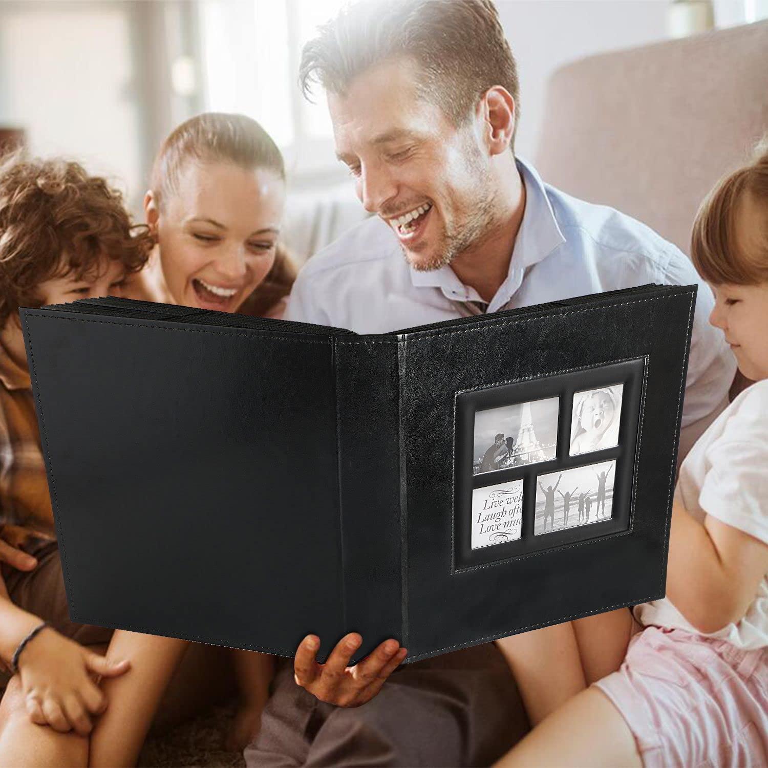 Ywlake Photo Album 4x6 1000 Pockets Photos, Extra Large Capacity Family Wedding Picture Albums Holds 1000 Horizontal Vertical Photos Black