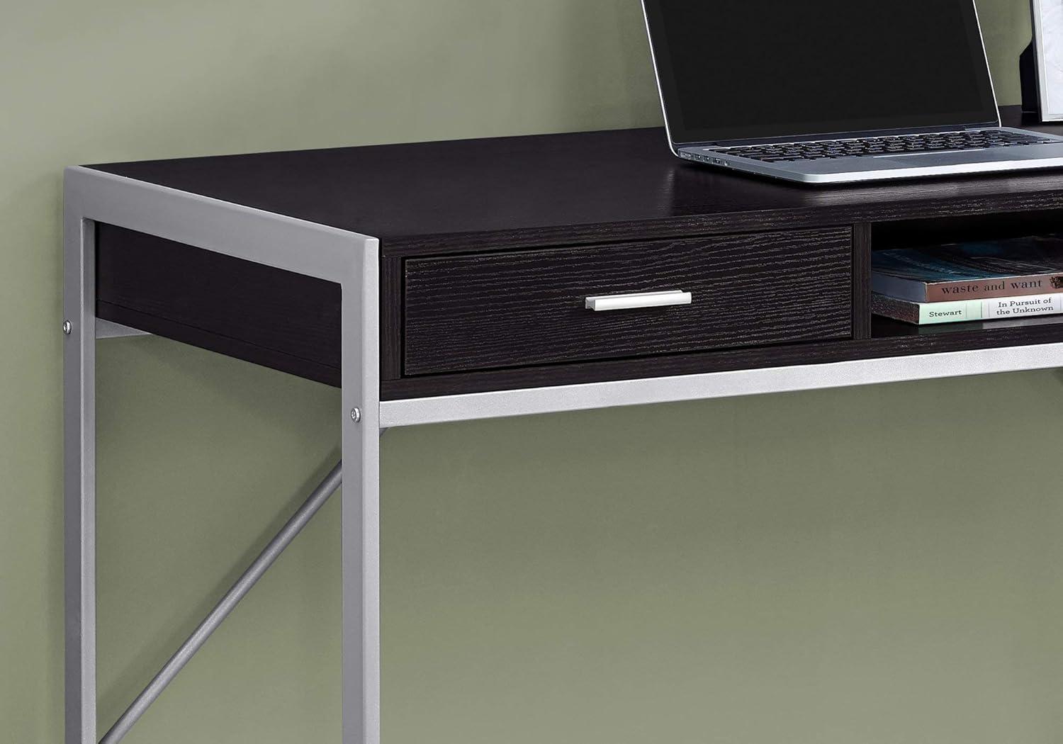 Ergode COMPUTER DESK - 48"L / WHITE / SILVER METAL