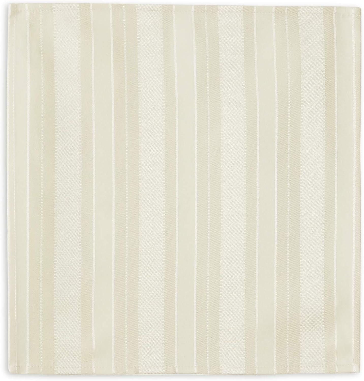 Elrene Denley Stripe Jacquard Stain Resistant Napkin Set of 4 - 17" x 17" - Elrene Home Fashions