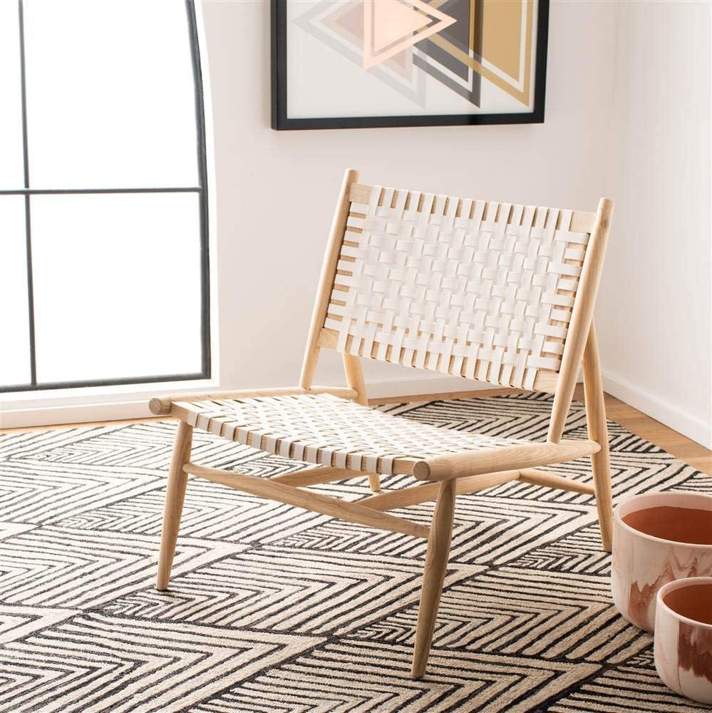 Soleil Accent Chair - ACH1001 - White/Natural - Safavieh